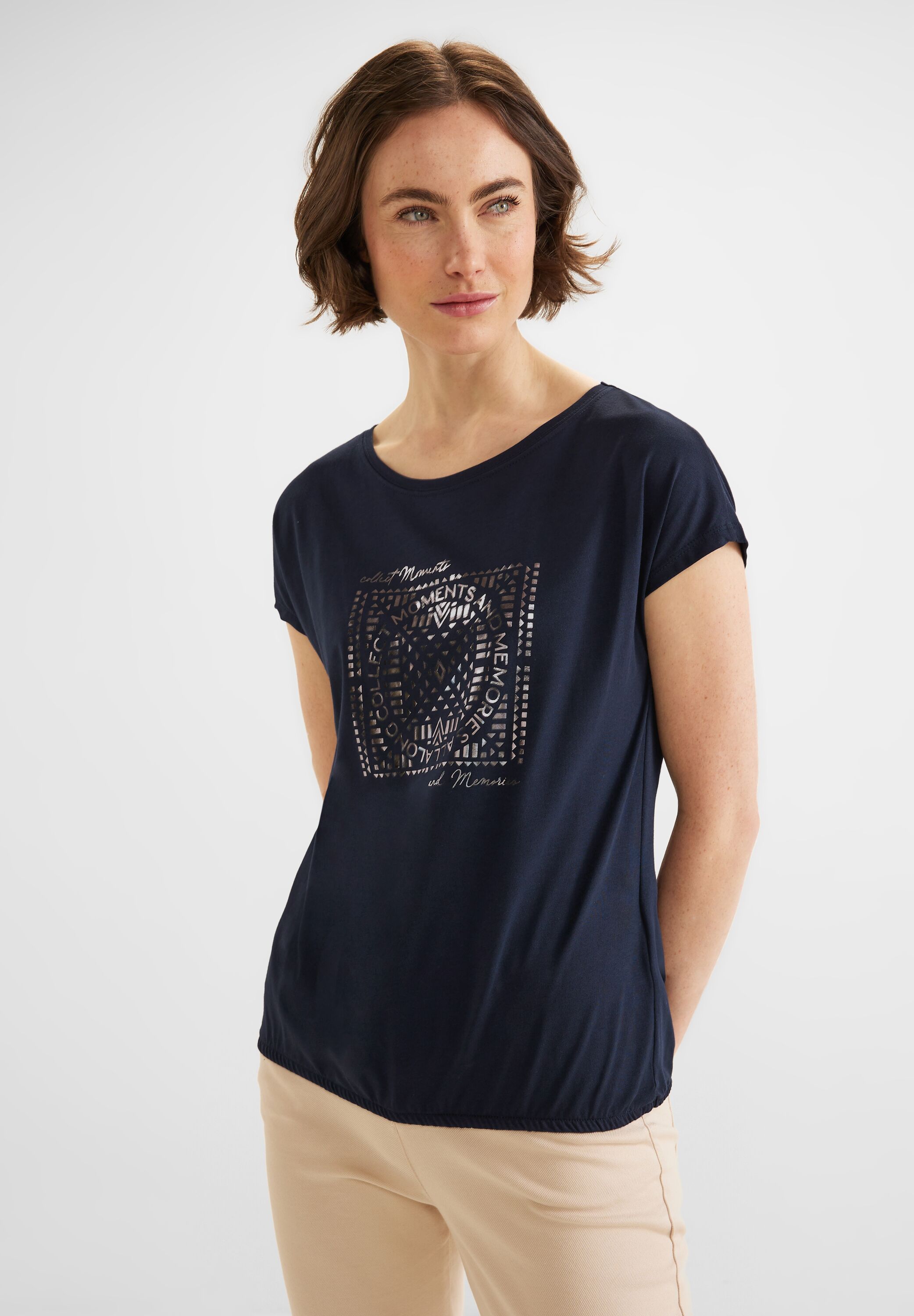 T-Shirt mit Folienprint