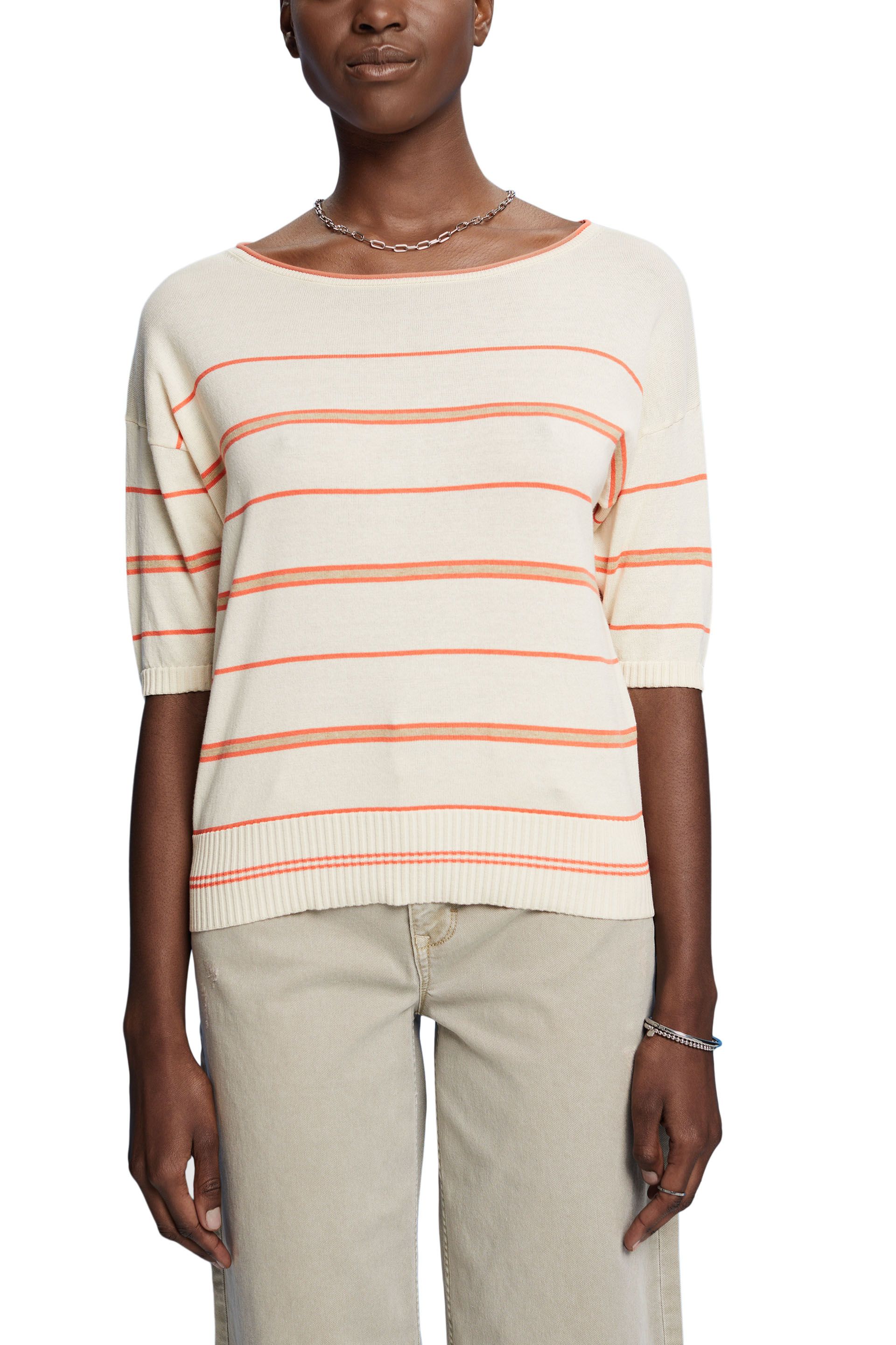 Kurzarmpullover, 100 % Baumwolle