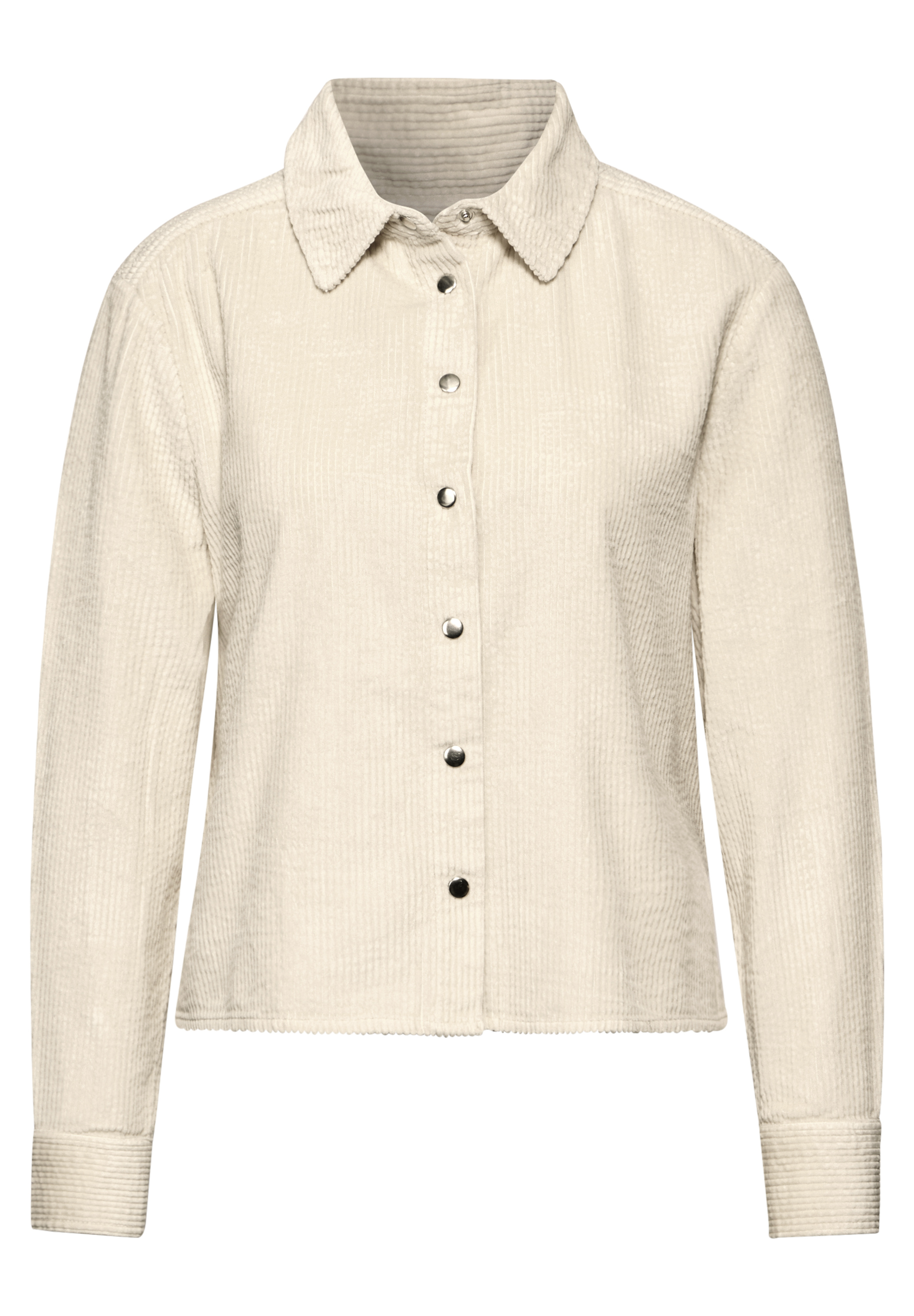 Cordbluse mit Knopfleiste