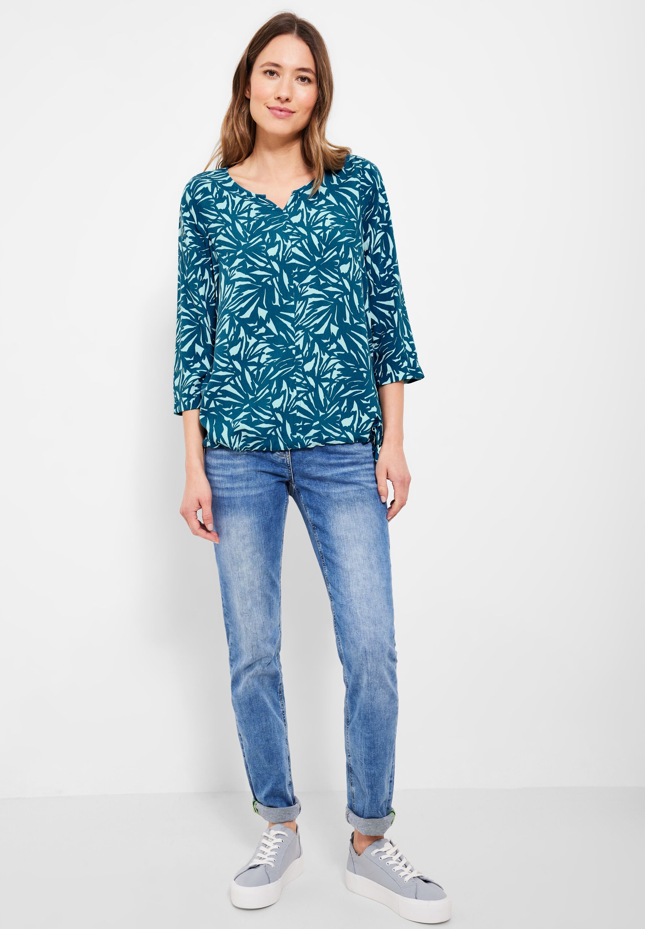 Print Bluse mit 3/4 Ärmel