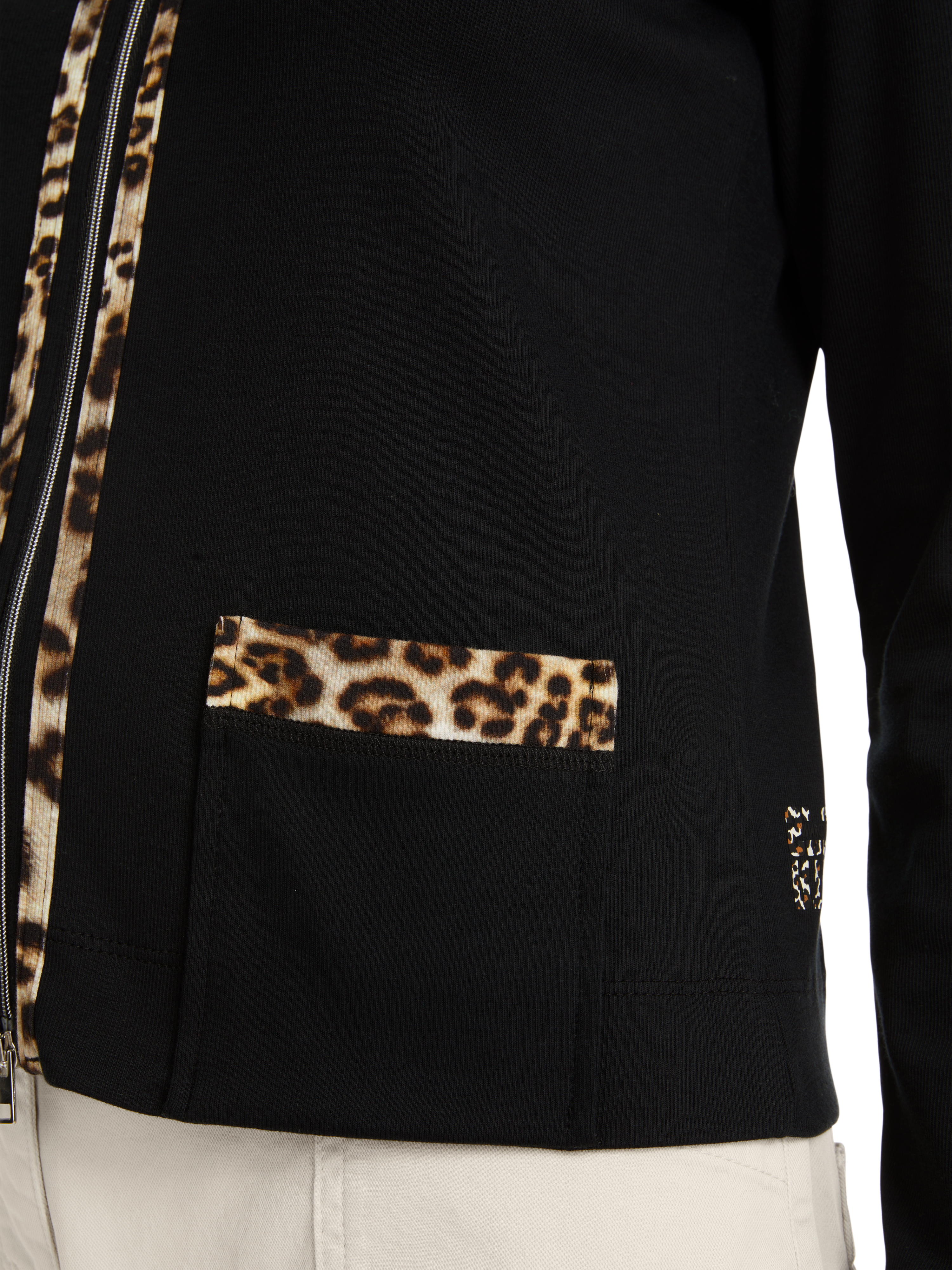 Zippjacke aus Baumwoll-Jersey