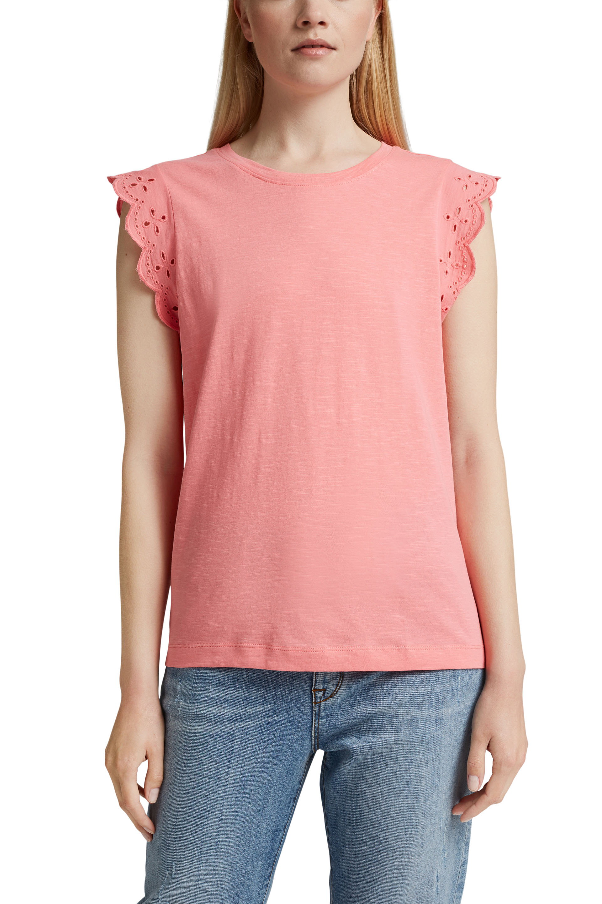 Top mit Lochstickerei, Organic Cotton