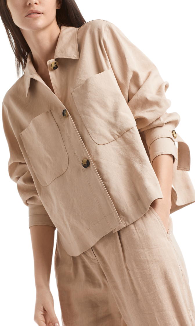 Hemdjacke aus Leinenmix