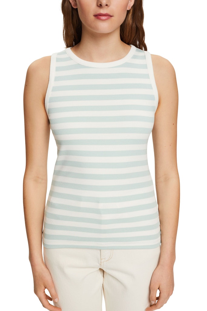 Gestreiftes Tanktop in gerippter Optik