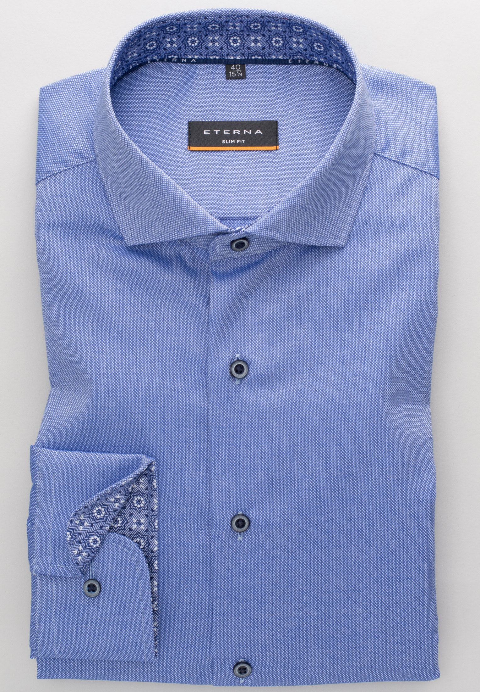 ETERNA LANGARM HEMD SLIM FIT NATTÉ