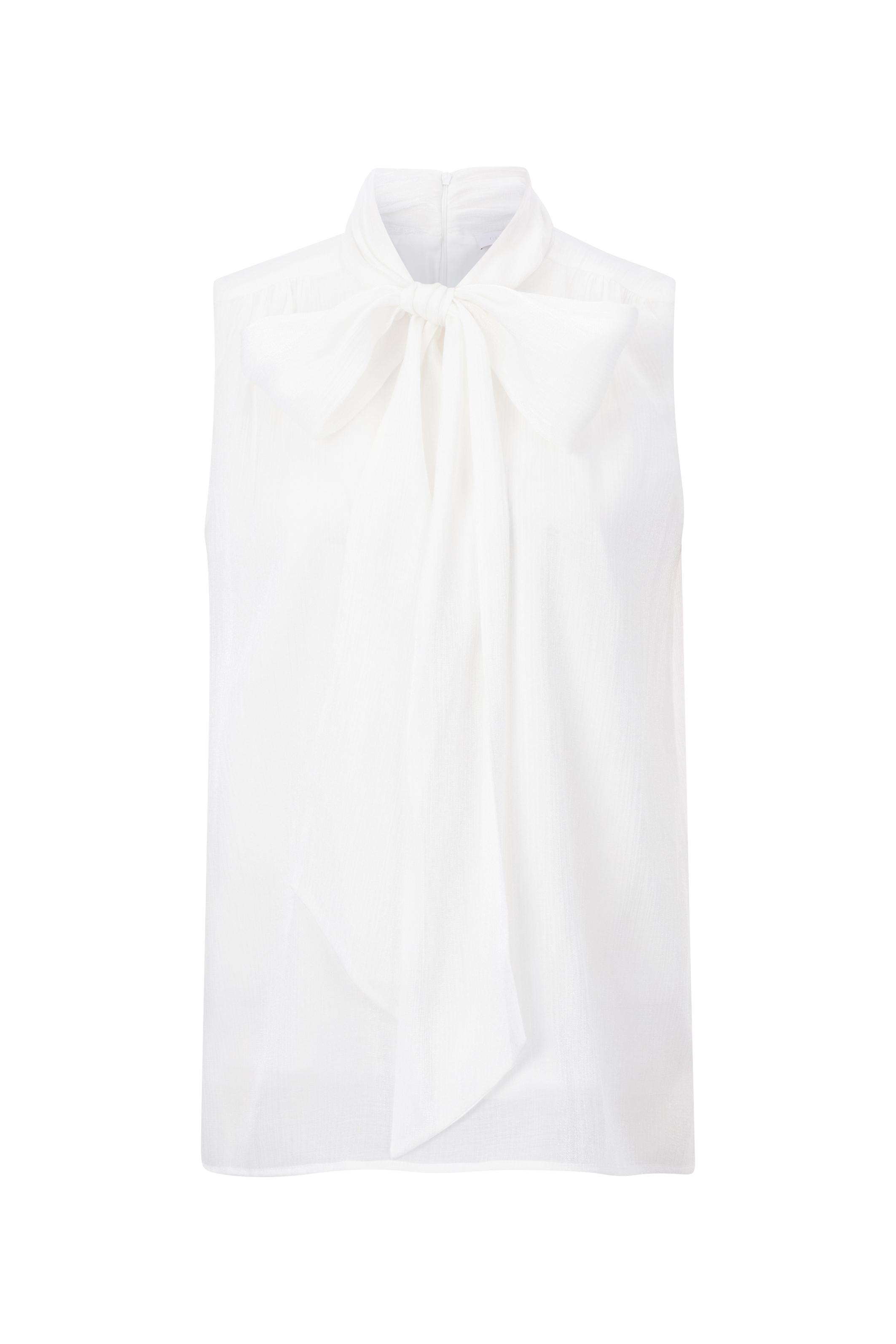 Shiny blouse with bow
