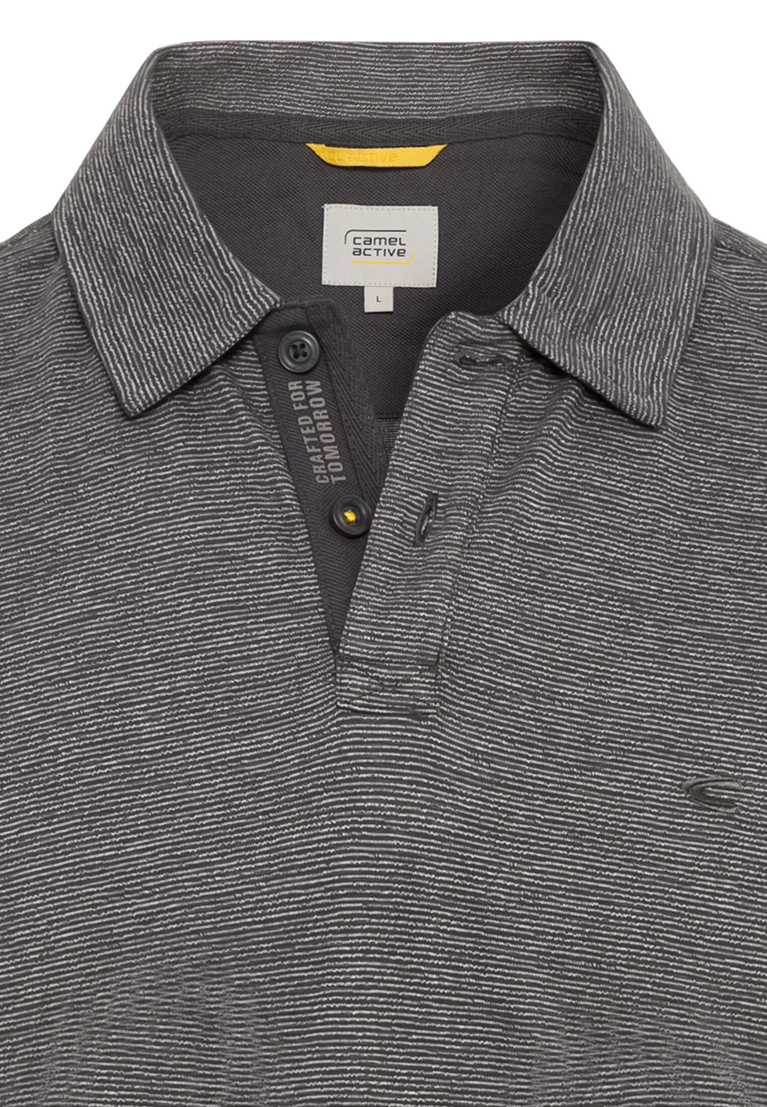 Kurzarm Poloshirt im feinen Streifenmuster