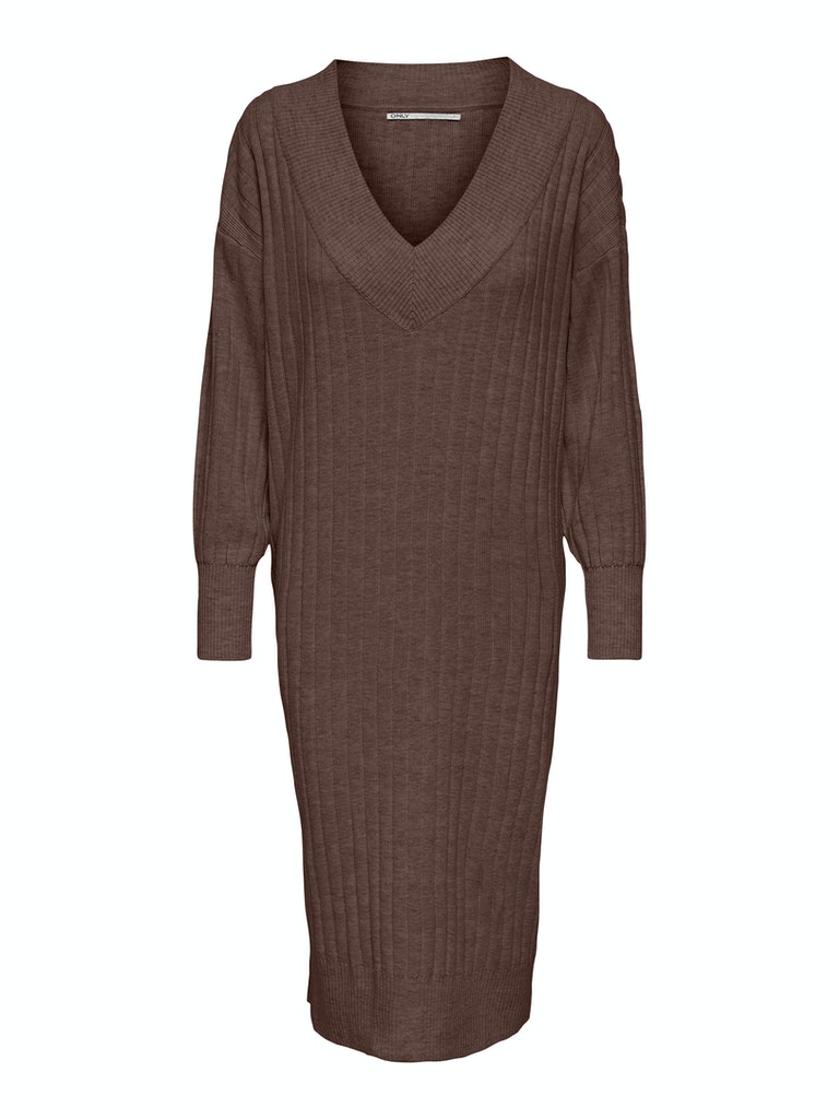 ONLNEW TESSA L/S MIDI V-NECK DRESS KNT