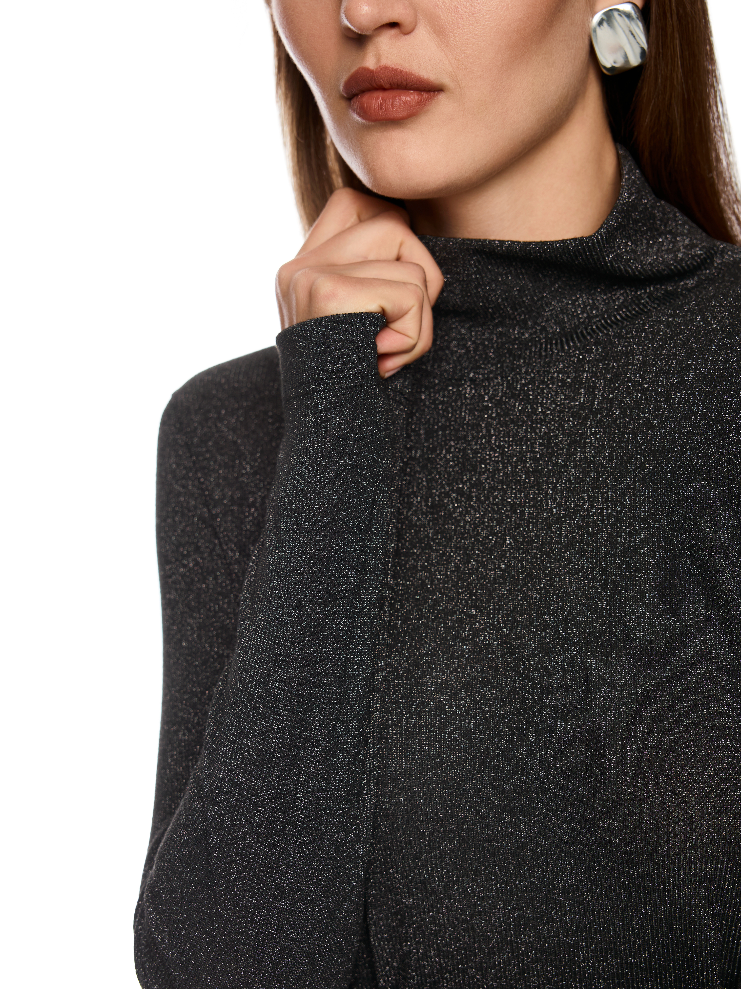 Schmaler Lurex-Longsleeve