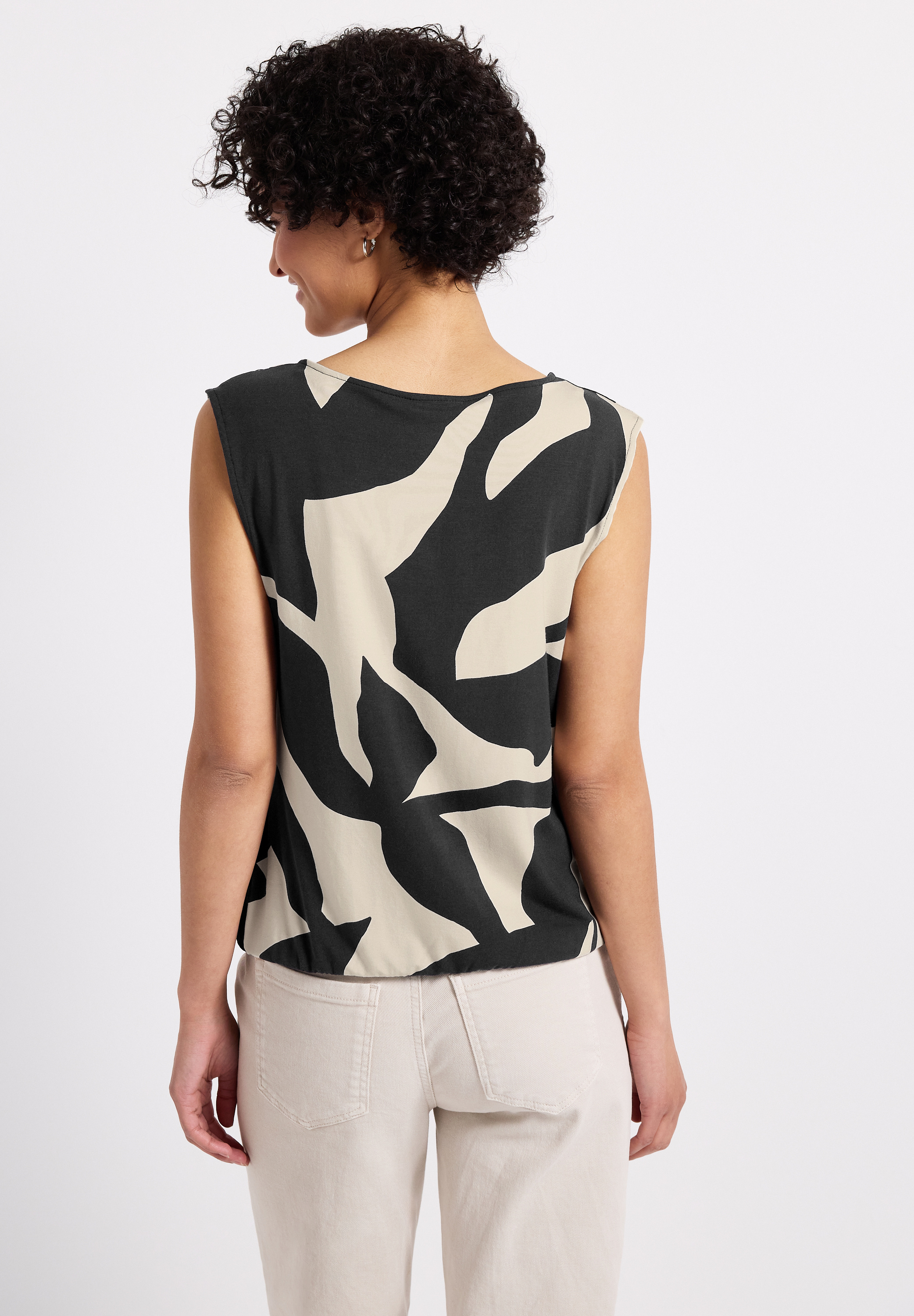 Strukturmix Top mit Print