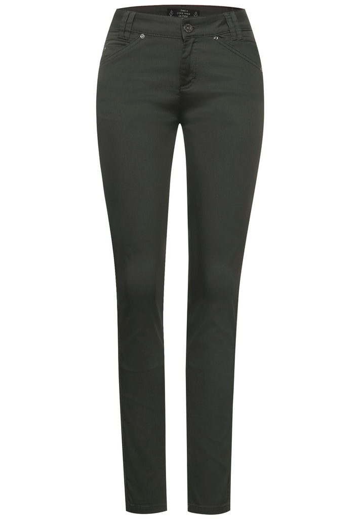 Slim Fit Hose mit Coating