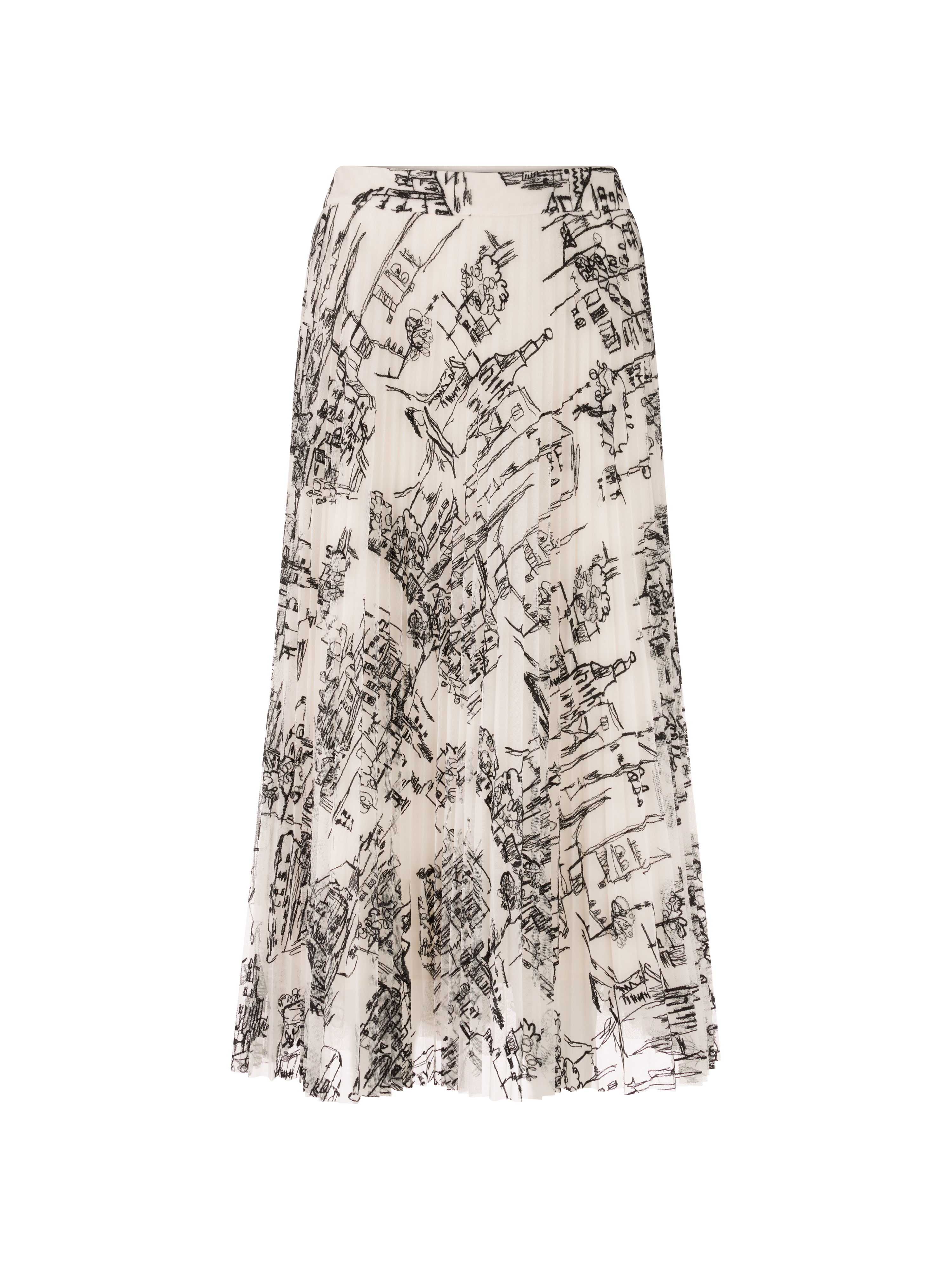 Plisseerock mit City-Motiv