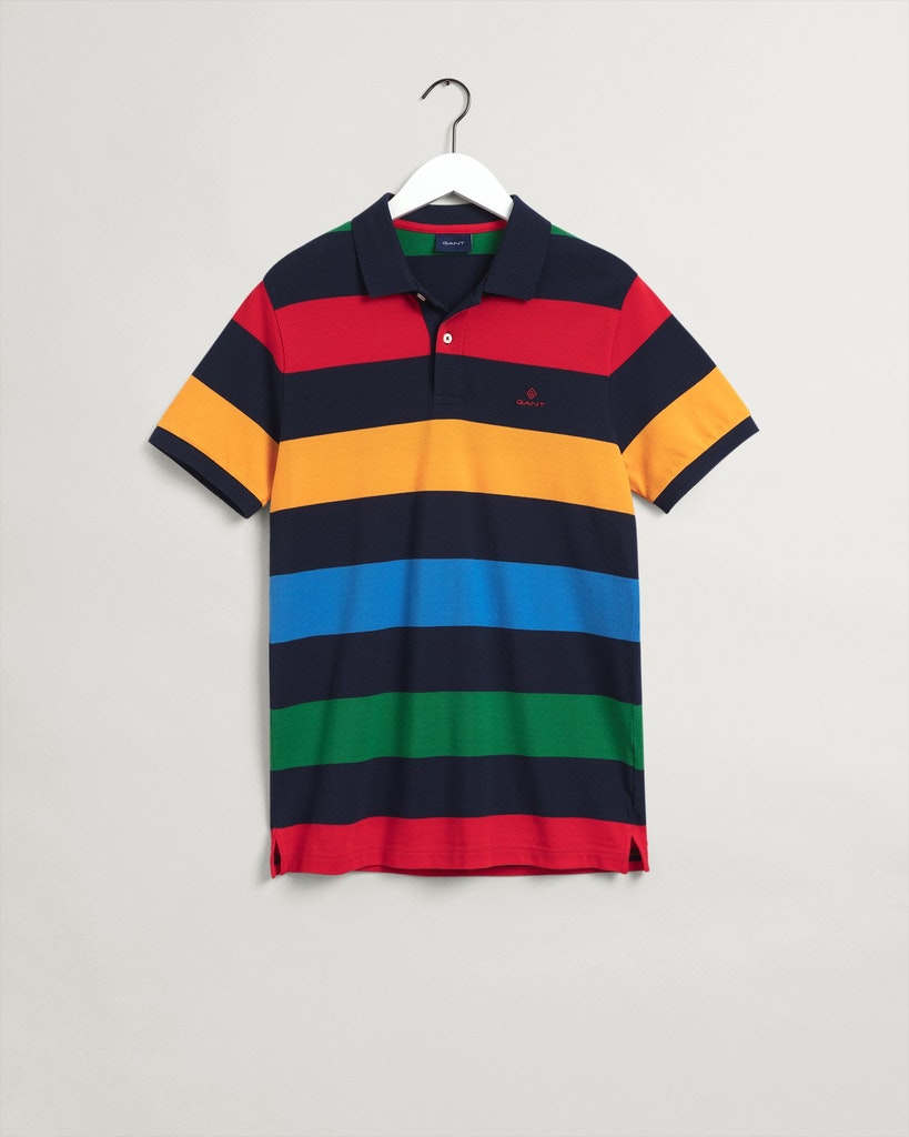 Piqué Poloshirt mit Blockstreifen