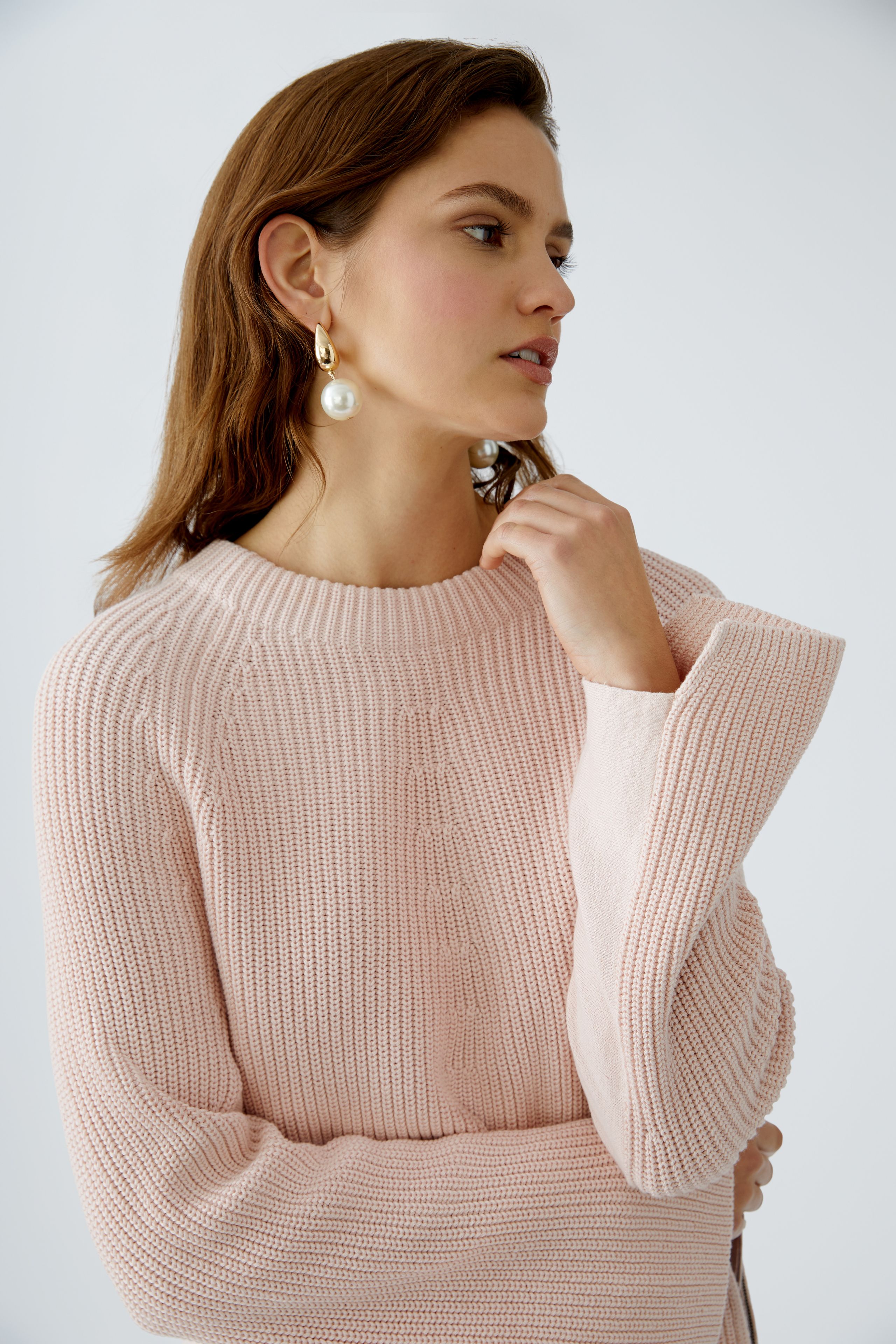 RUBI Pullover mit Reißverschluss, in reiner Baumwolle