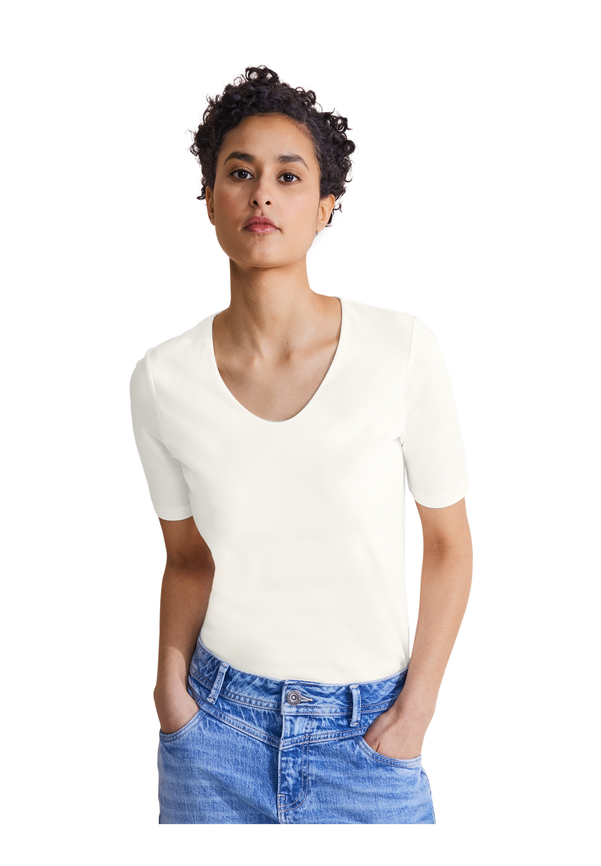 T-Shirt in Unifarbe