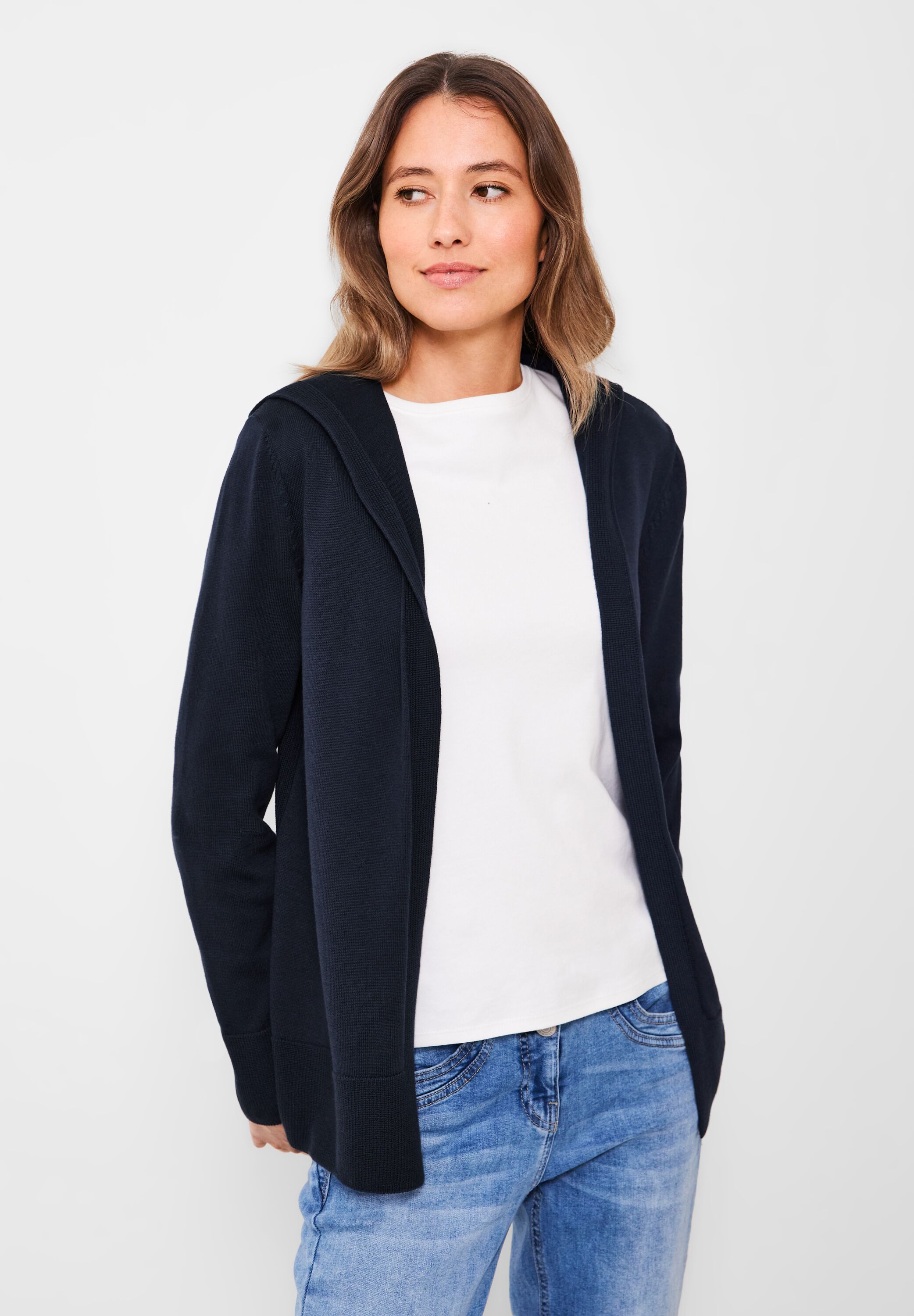 Cardigan mit Strukturmix