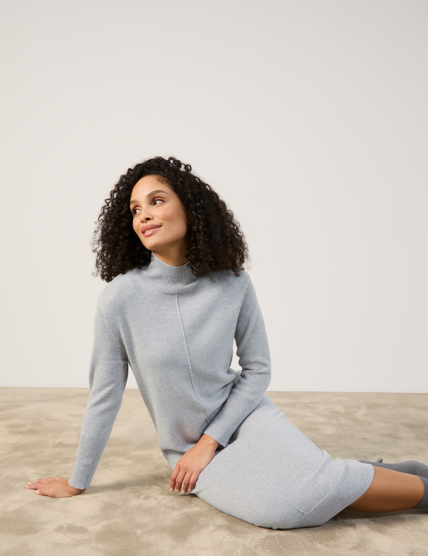 Strickkleid mit Turtleneck