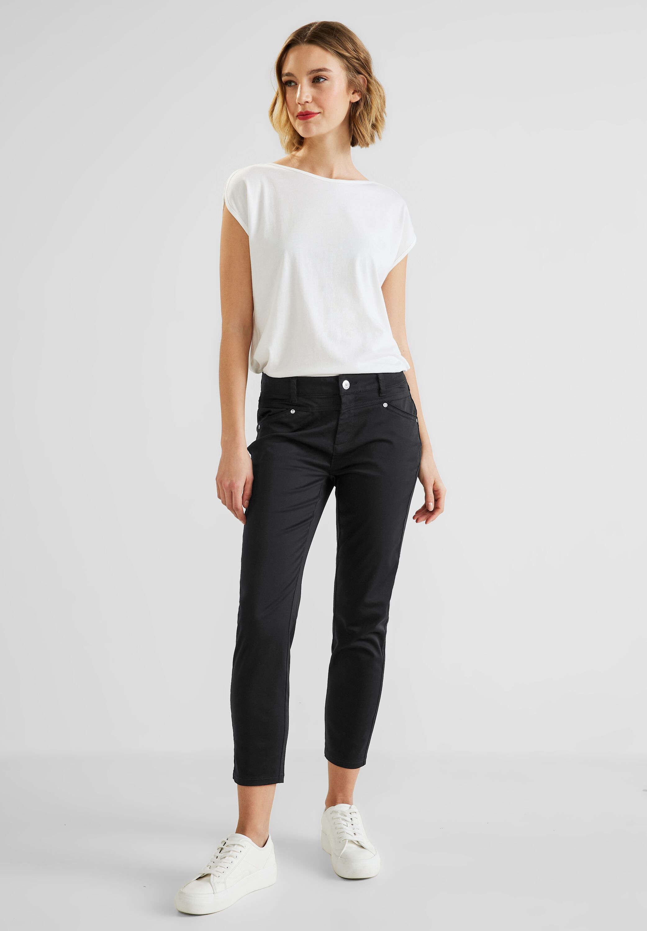 Casual Fit Seidenoptik Hose