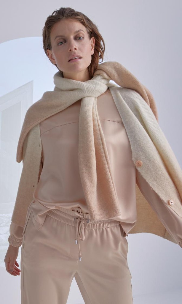 Strickjacke mit Degradé-Effekt