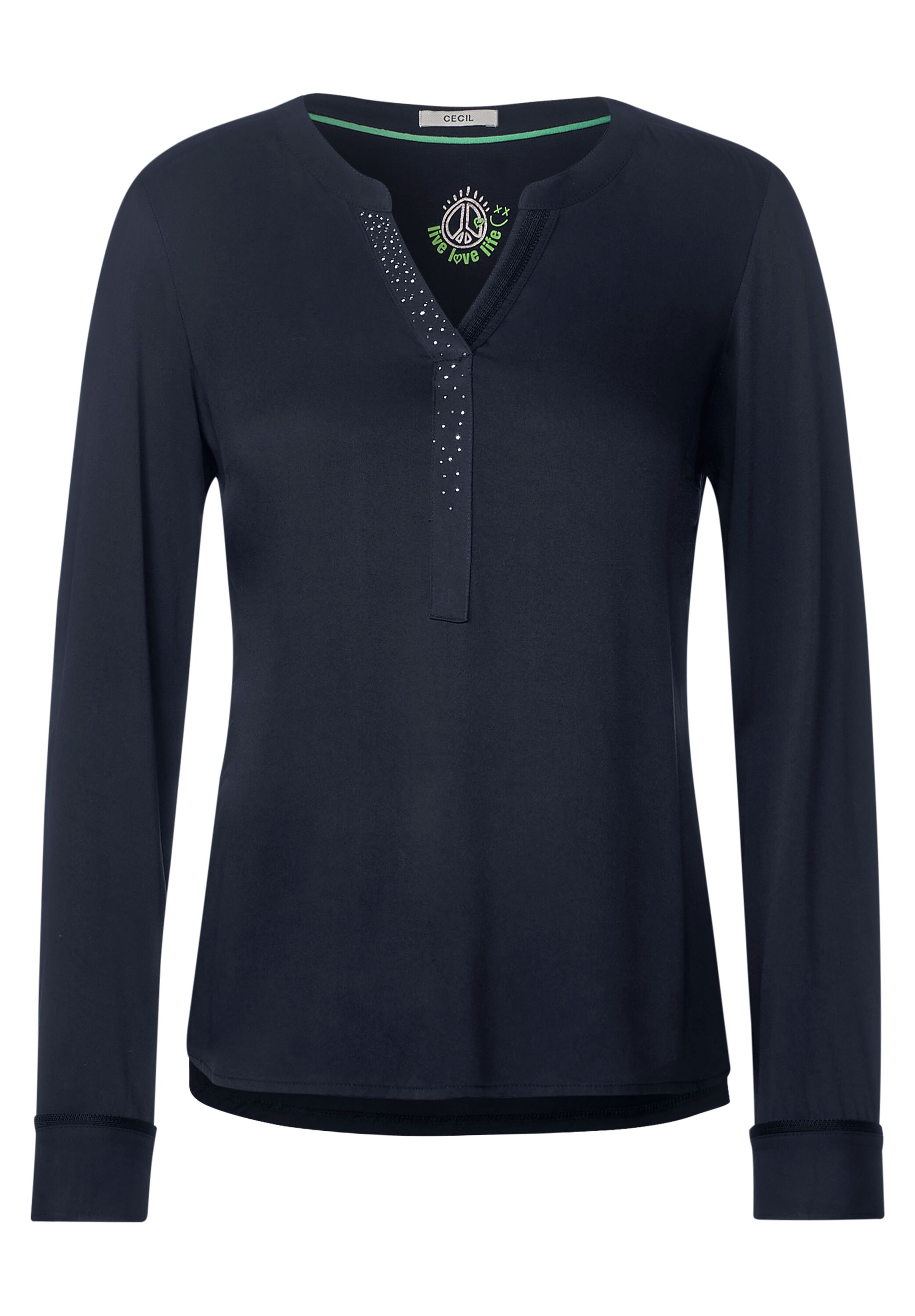 Bluse mit Strass-Deko