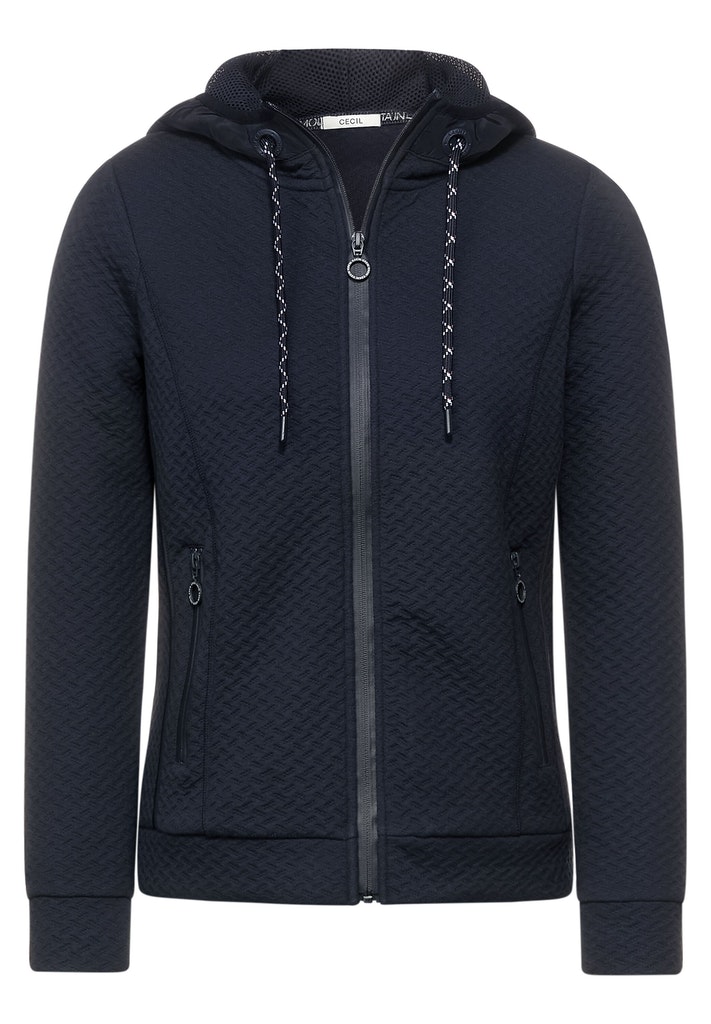Sweatjacke mit Struktur