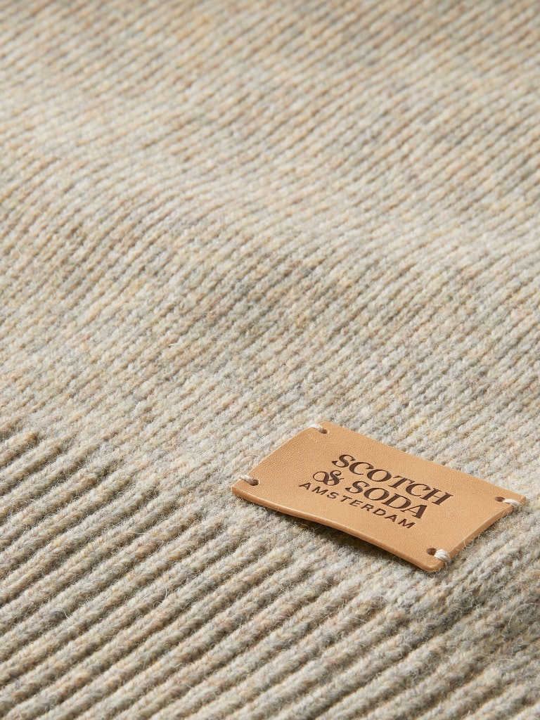 Wool-blend half-zip pullover