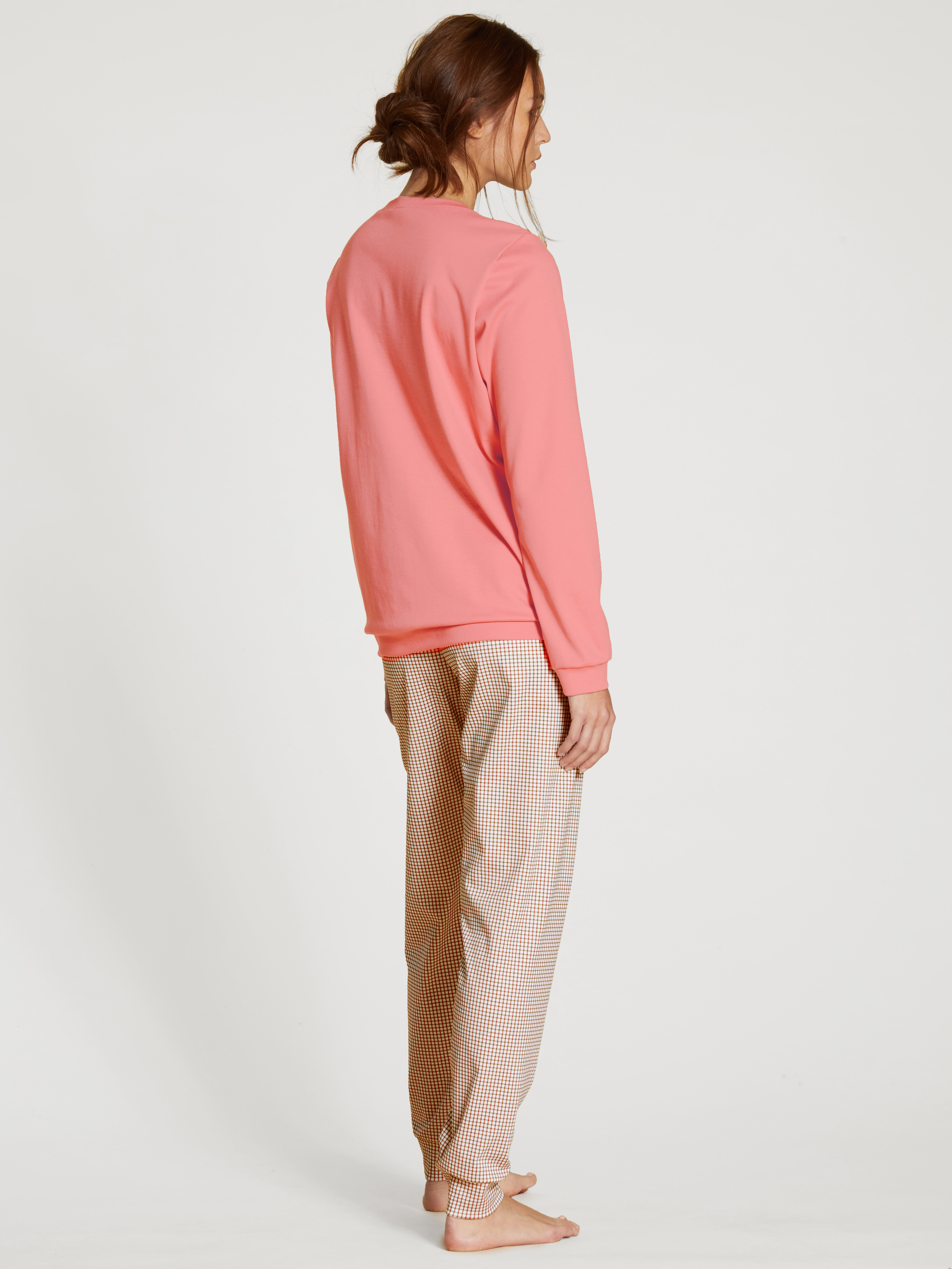 DAMEN Pyjama mit Bündchen