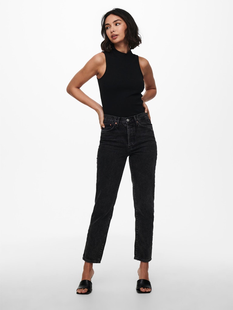 ONLNESSA S/L HIGHNECK RIB TOP JRS