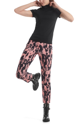 Jersey-T-Shirt mit Rollkragen