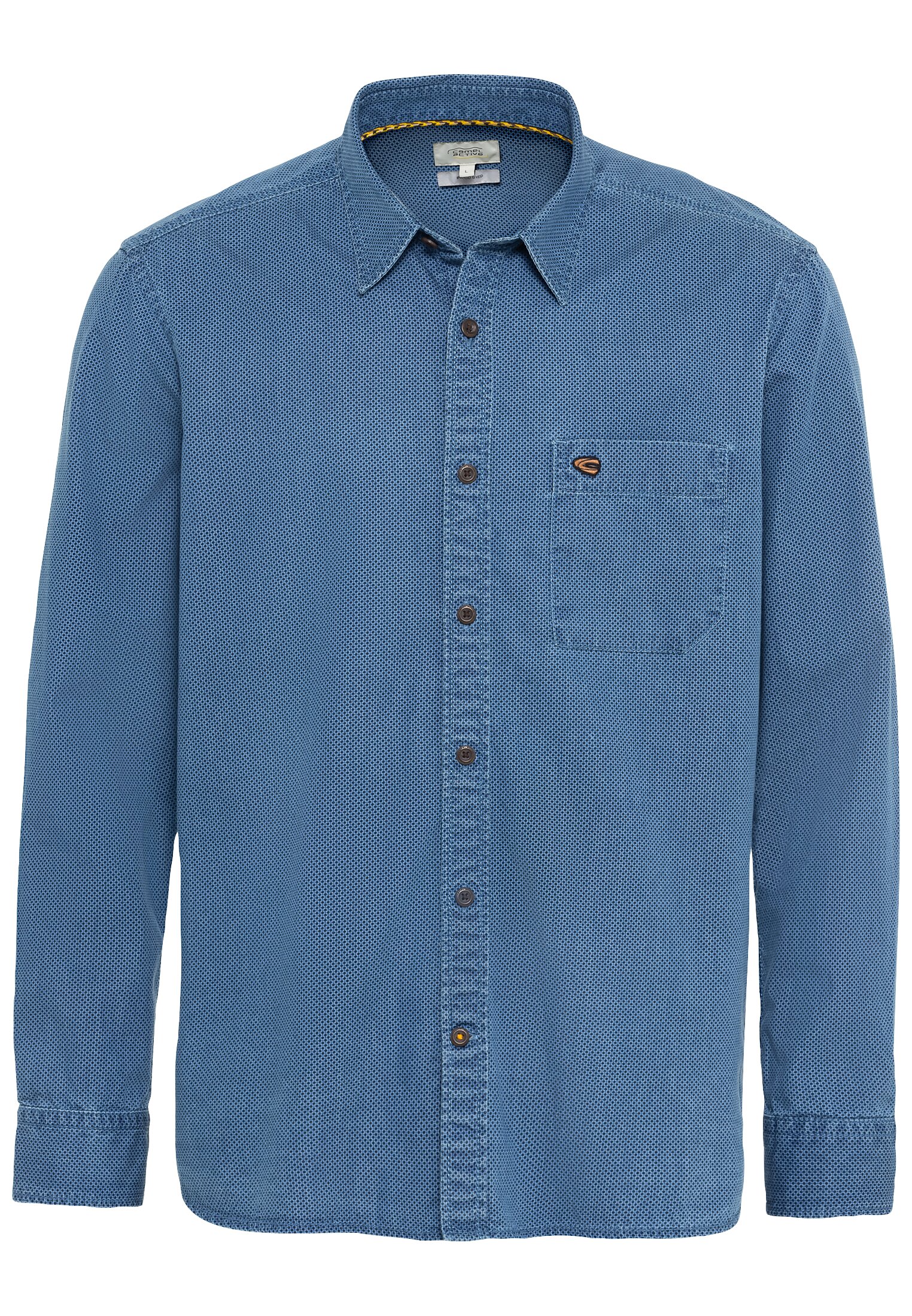 Langarm Hemd mit tonalem Minimalmuster