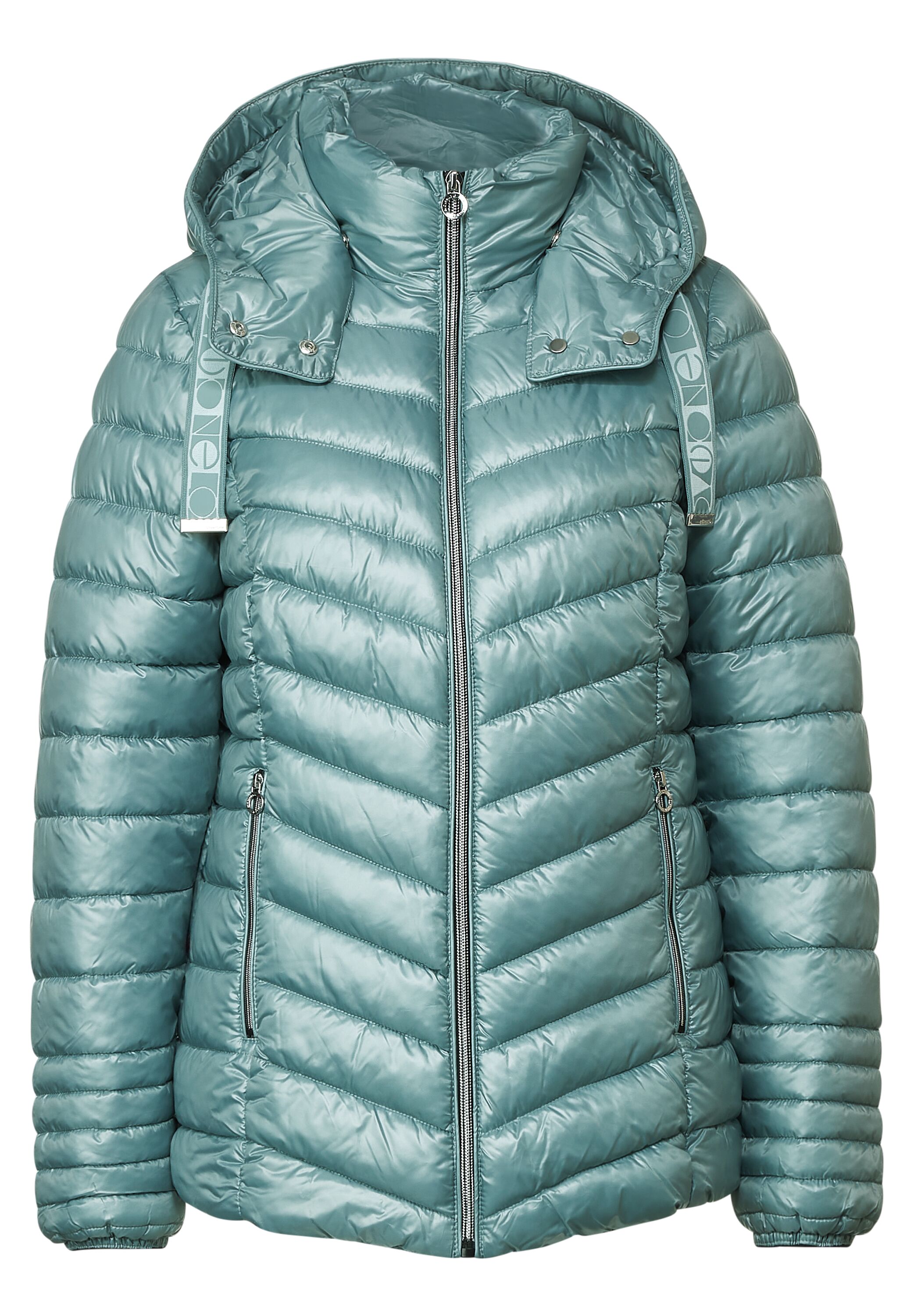 Kurze Steppjacke mit Kapuze