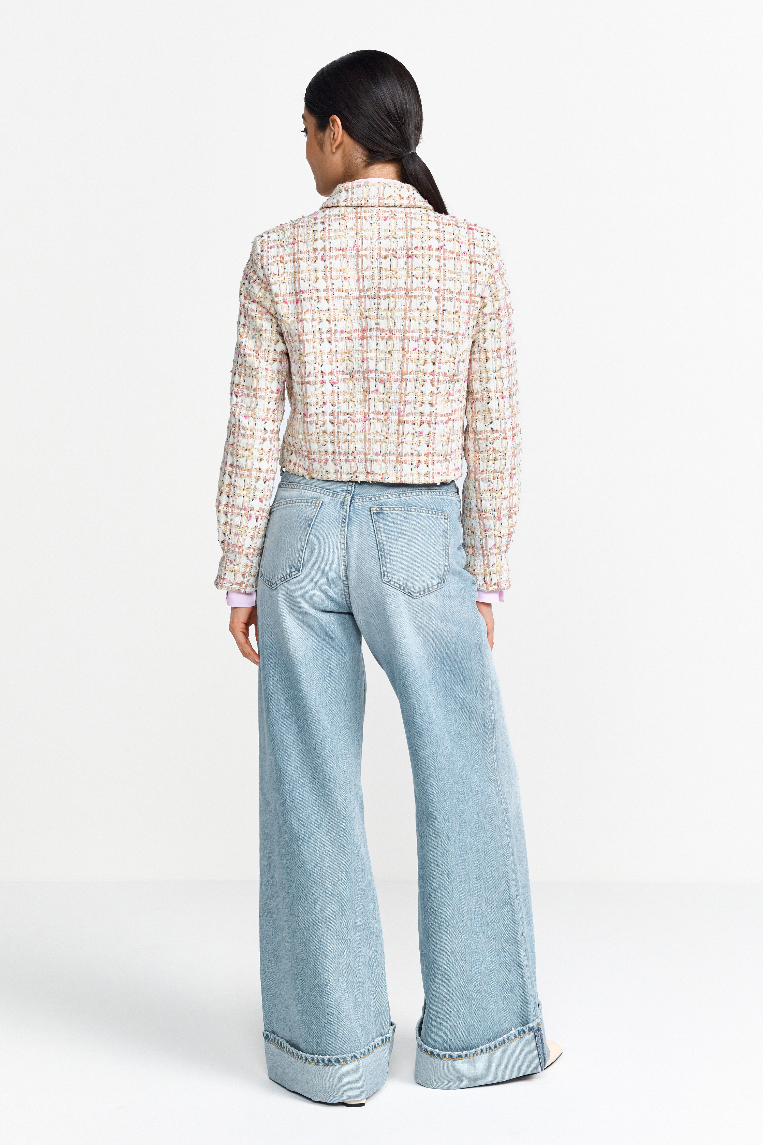 Boxy jacket with shirt collar