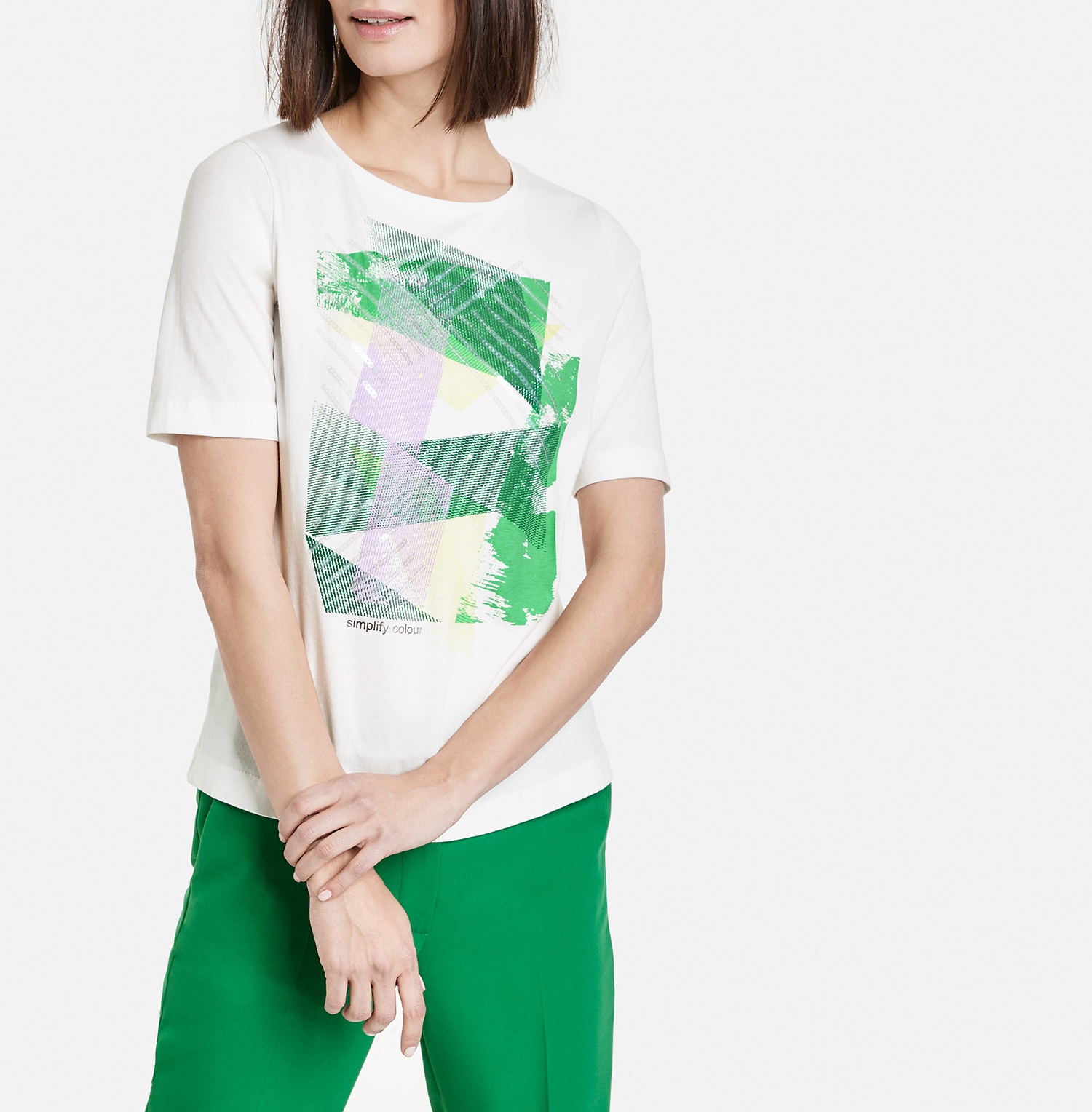Halbarmshirt mit Pailetten
