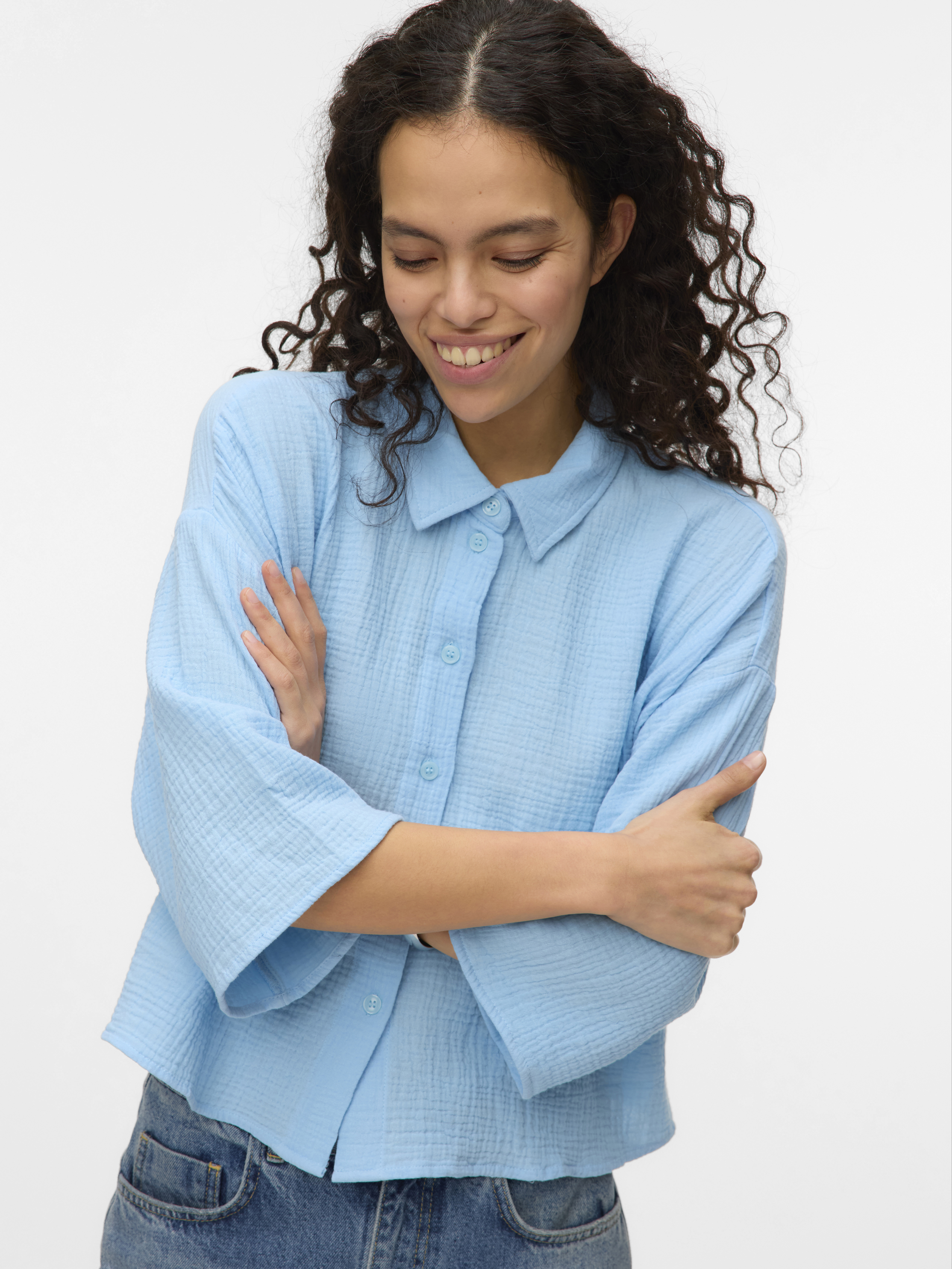 VMNATALI CROP SHIRT WVN GA NOOS