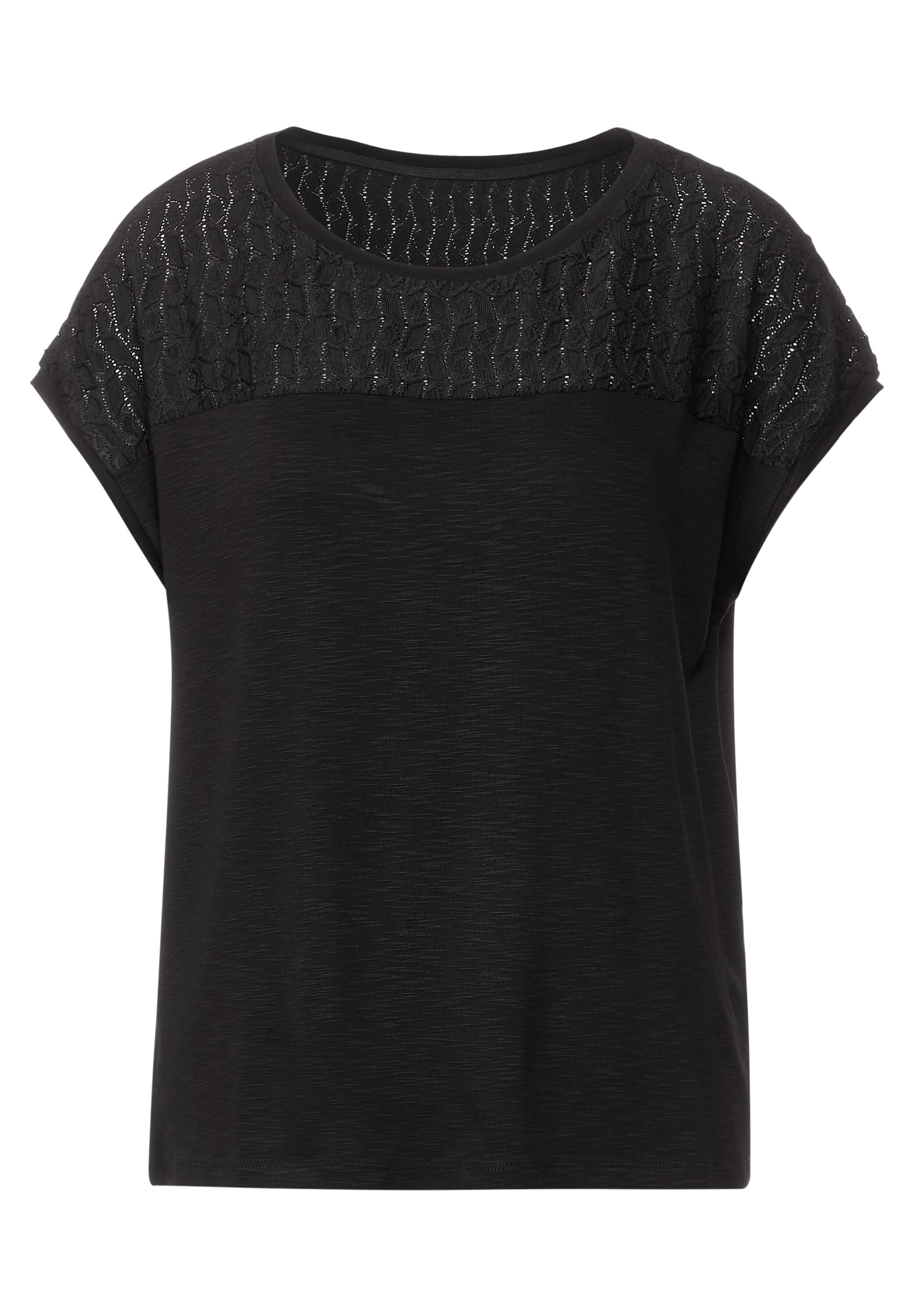 T-Shirt mit Spitzendetails