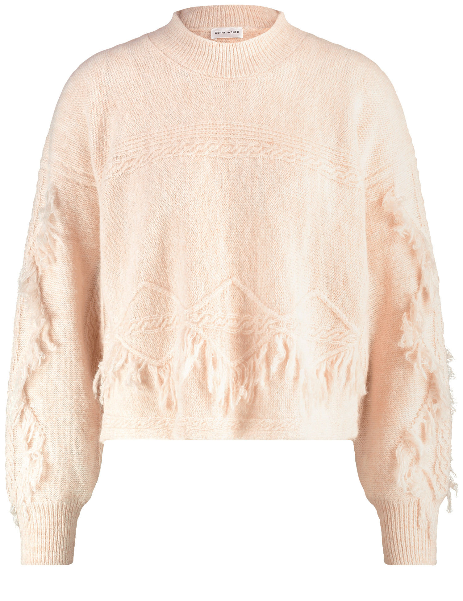 Strickpullover mit Fransen