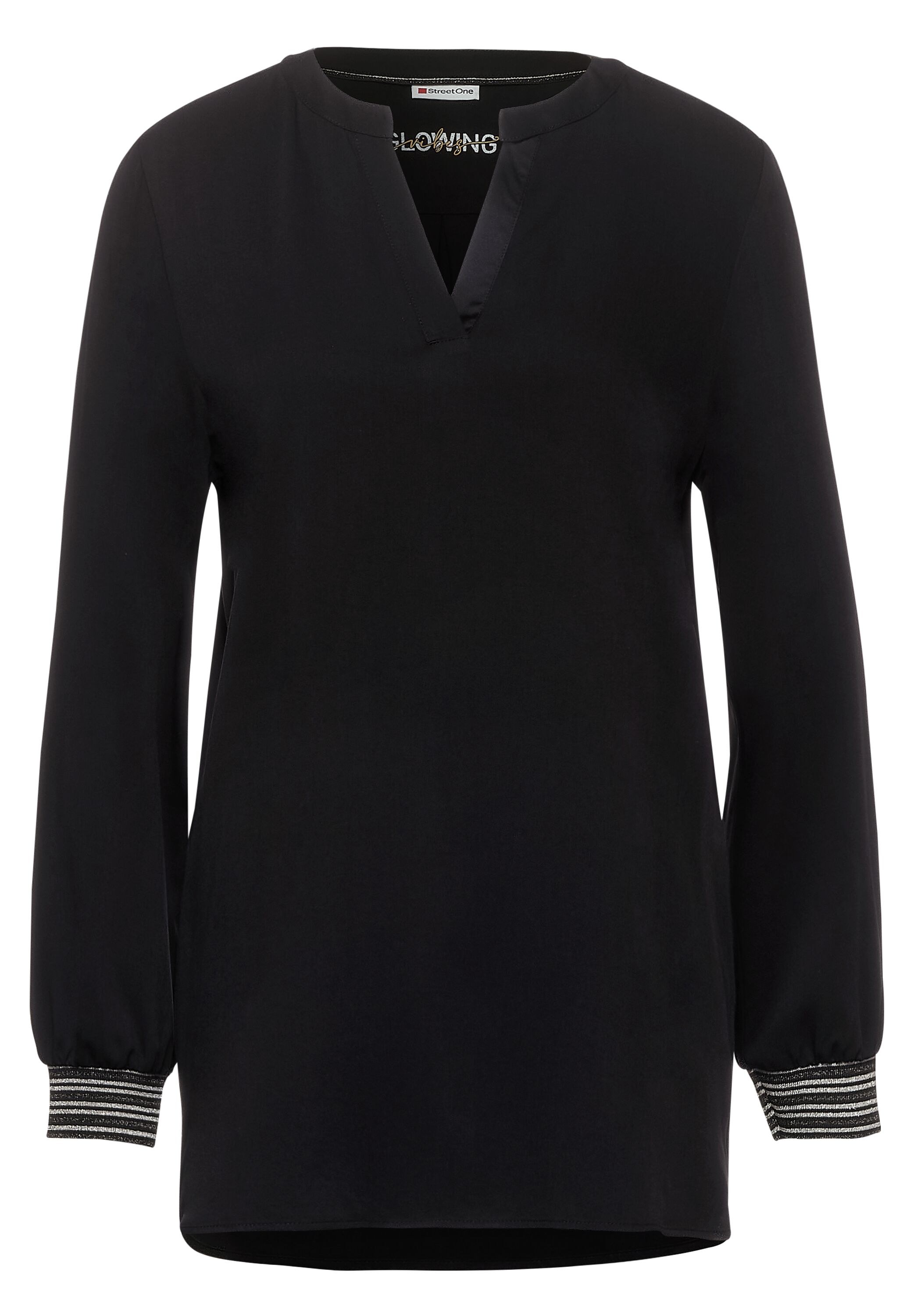 Longbluse mit Glitzer-Deko
