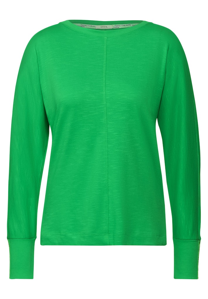 Langarmshirt in Unifarbe