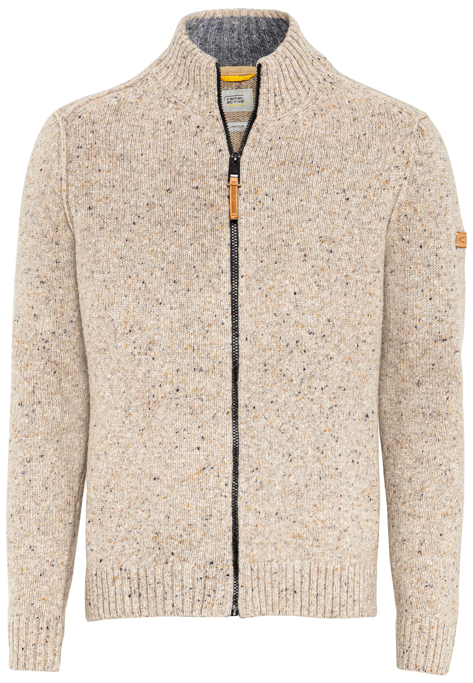 Strickjacke mit Stehkragen