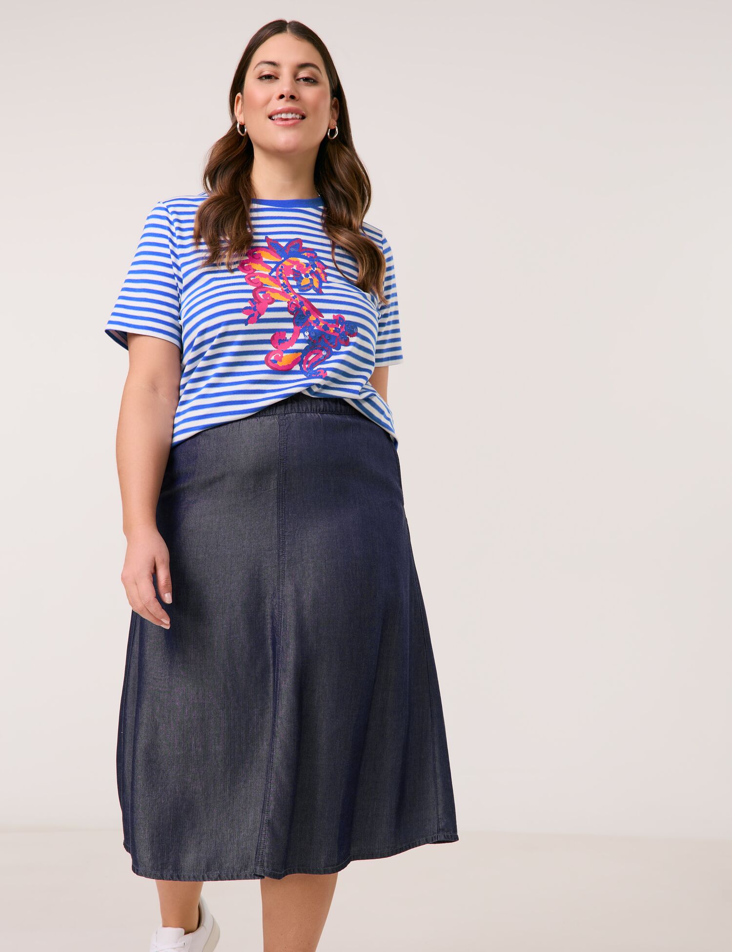 Ringelshirt mit Paisley-Print