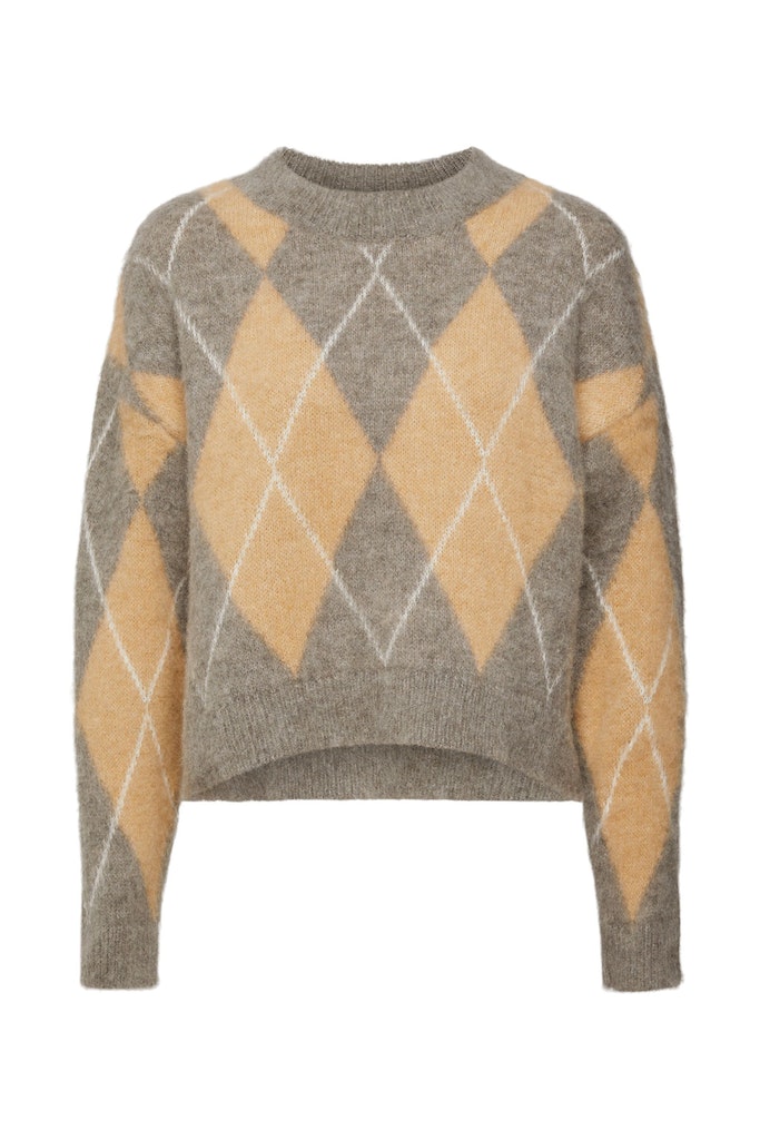 Pullover aus Wollmix mit Argyle-Muster