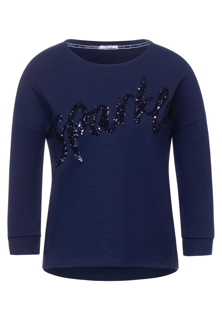 Shirt mit glänzendem Wording