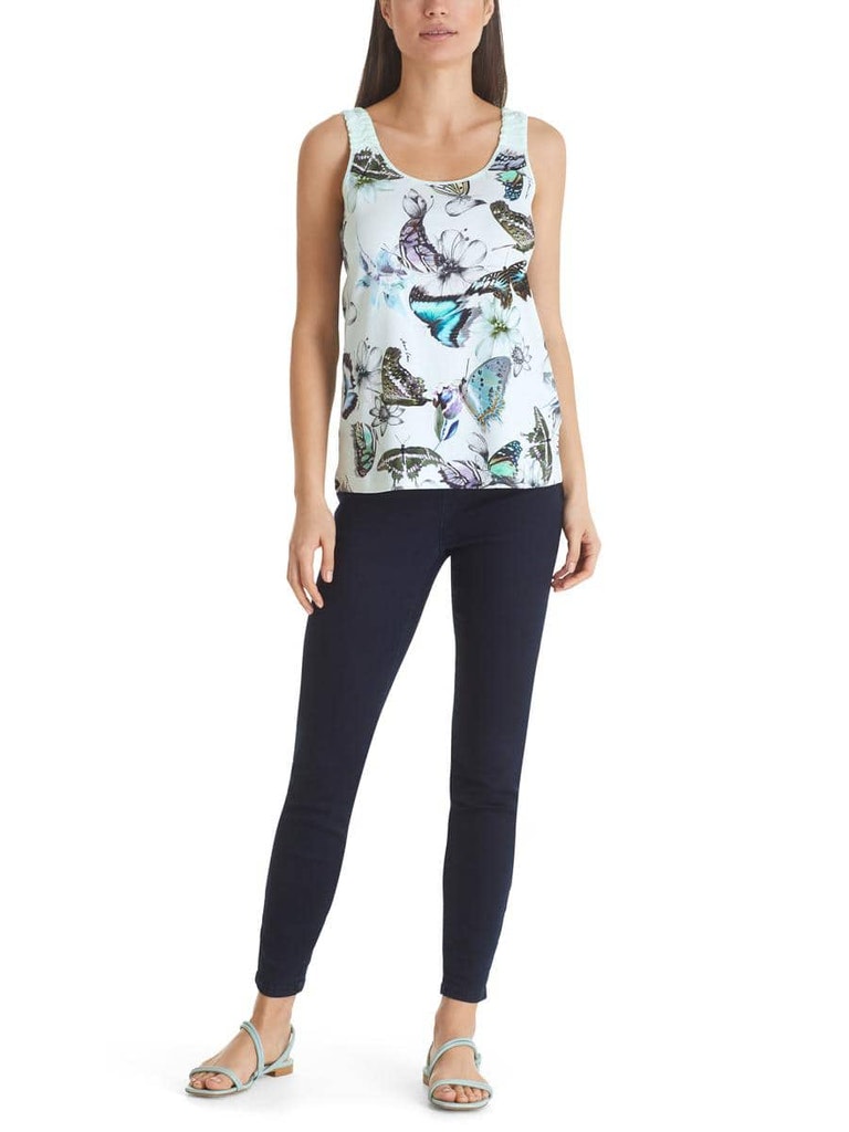 Tanktop mit floralem Butterfly-Print