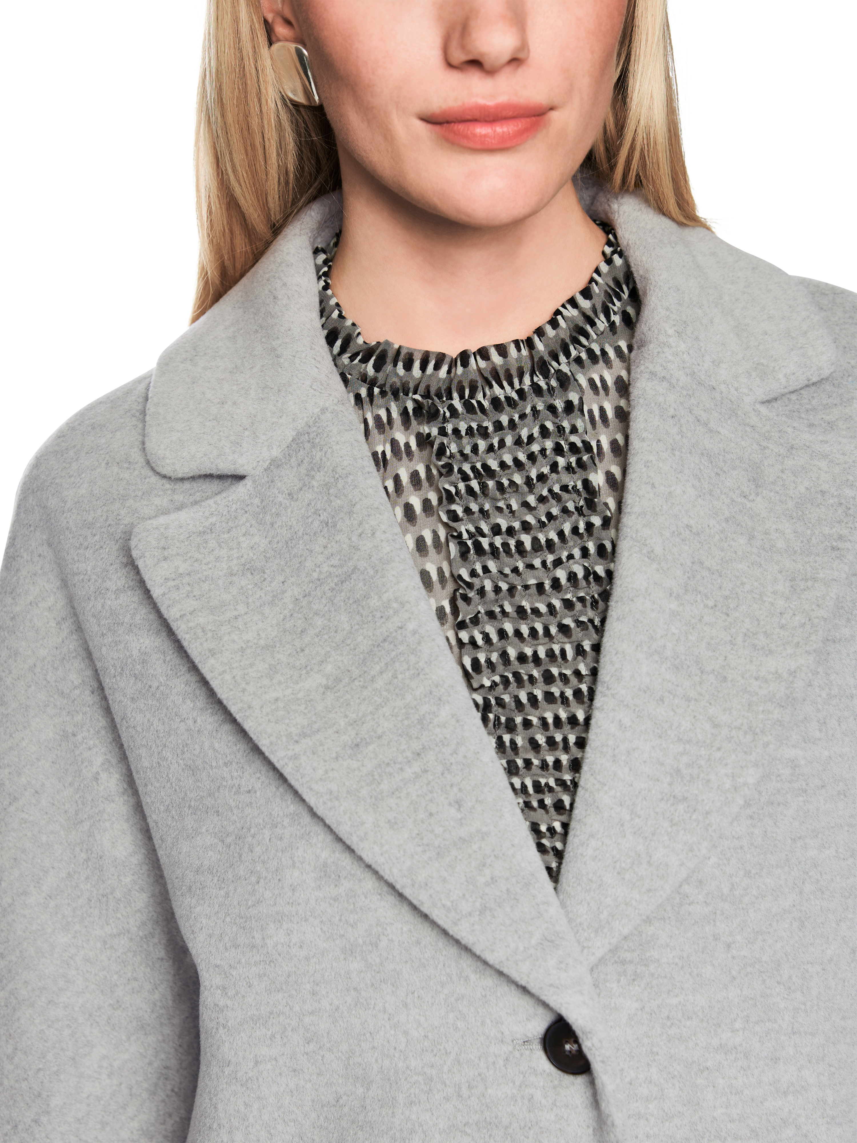 Weiter Mantel aus Alpaka-Woll-Mix