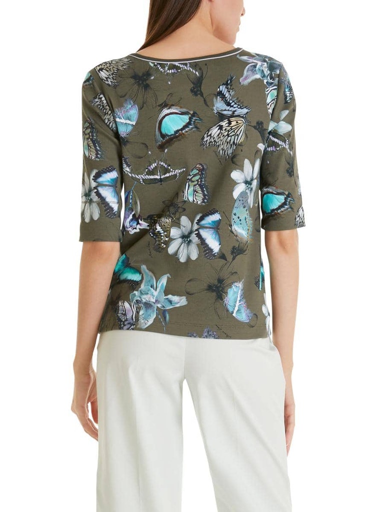 Baumwollshirt mit Butterfly-Print