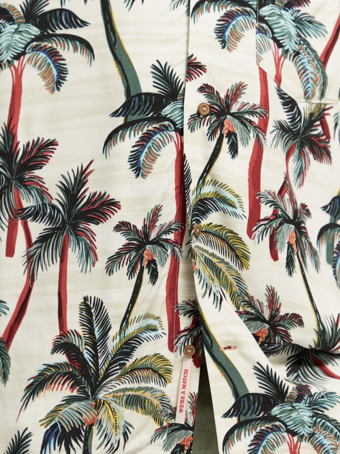 Short sleeved printed camp shirt
