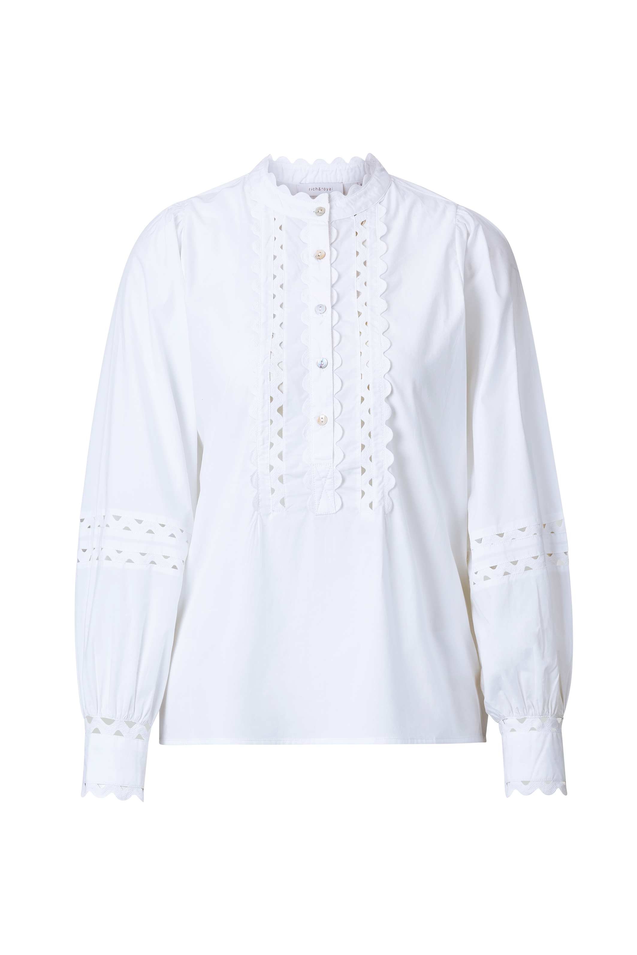 Cotton blouse with ruffles