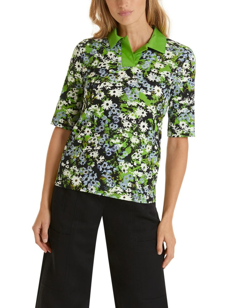 Polo-Shirt mit Streublumen