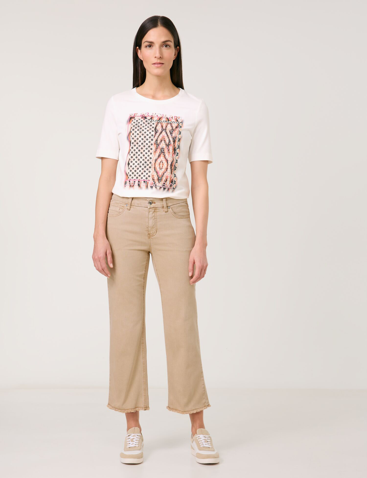 5-Pocket Jeans MAR꞉LIE FLARED FIT mit fransigem Saum