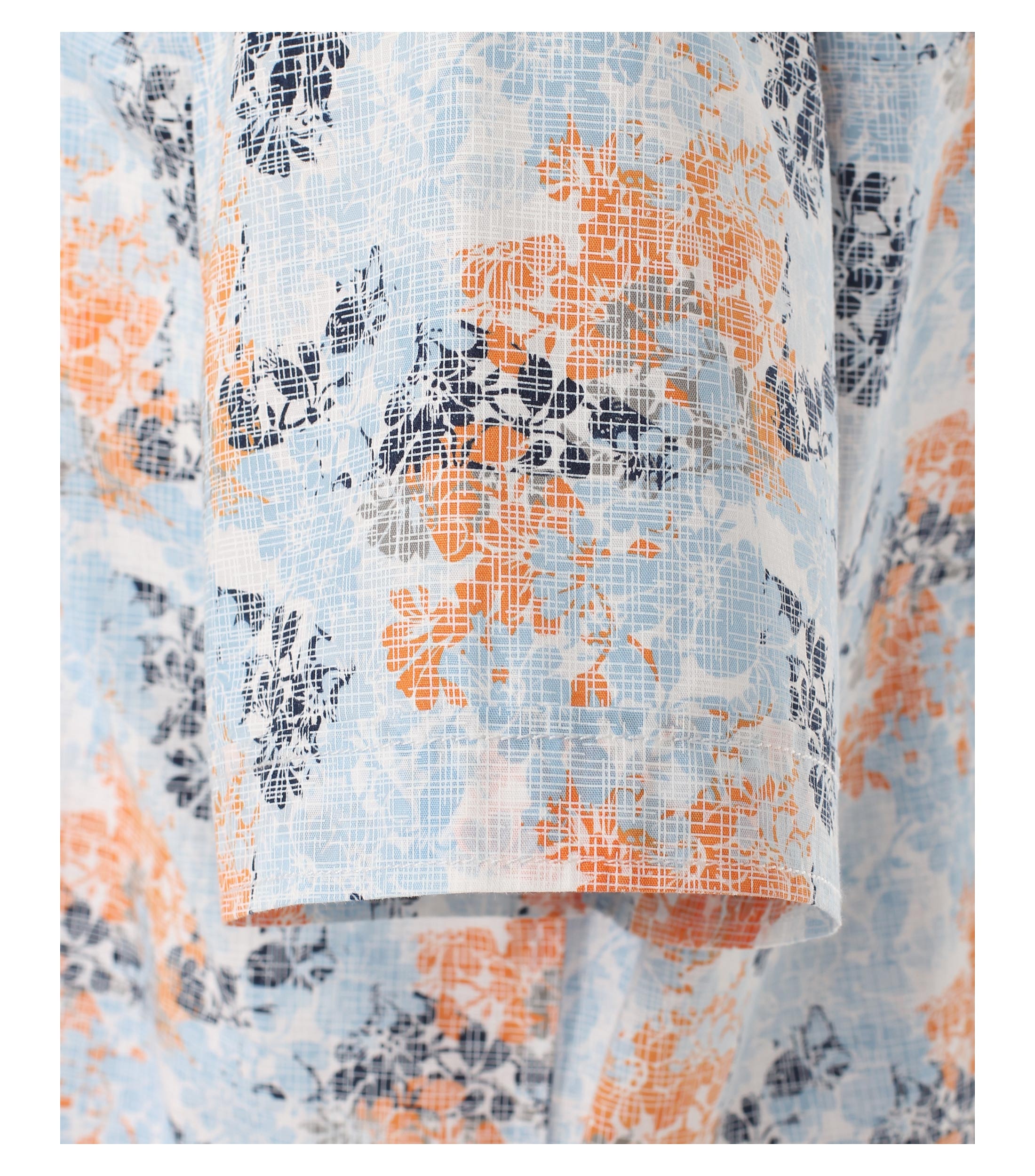 Popeline Hemd Halbarm Print